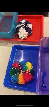 Tie-dye in the rec center 10/10 recommend this activity!