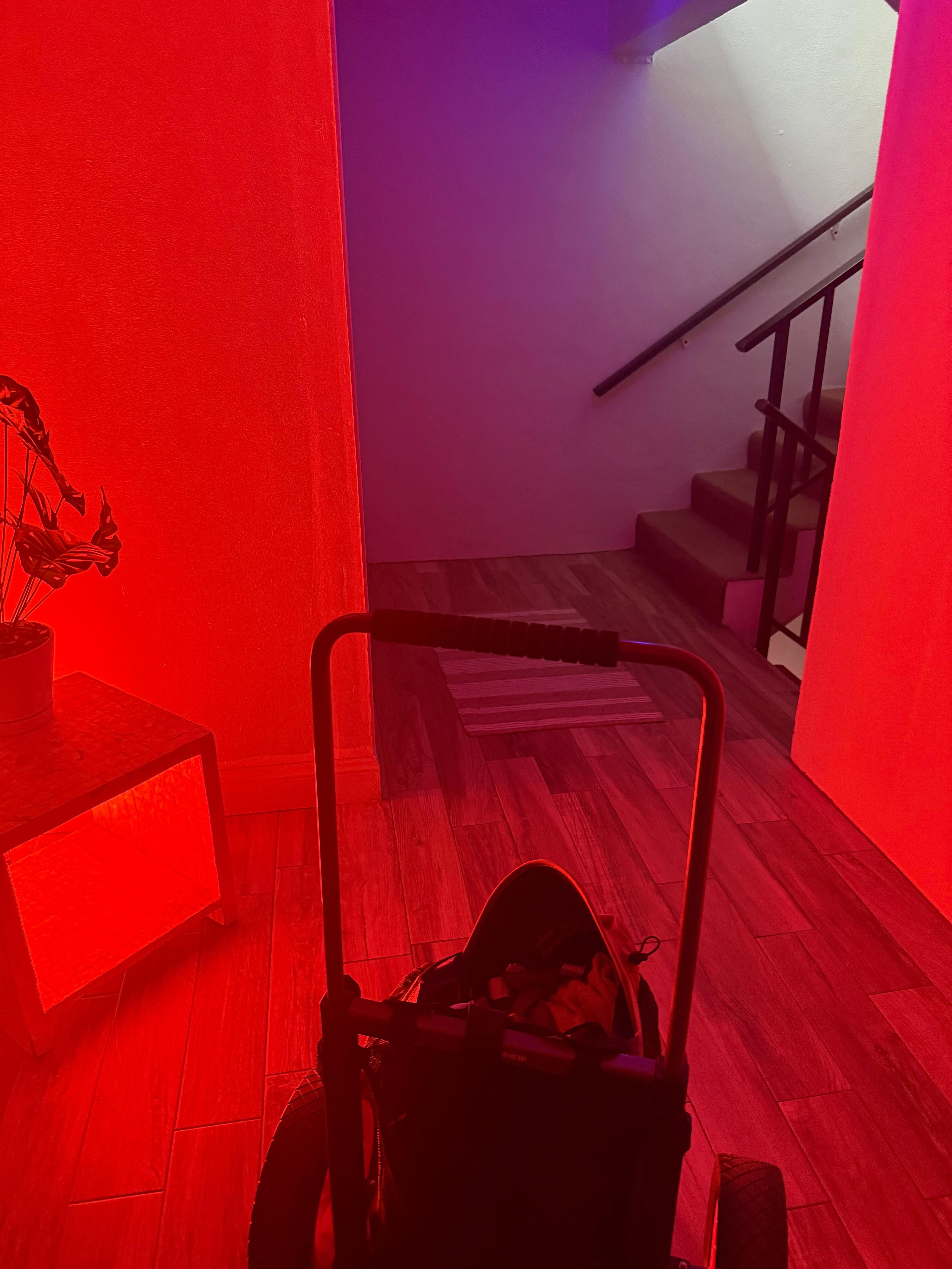 Dark interior hallways/steps