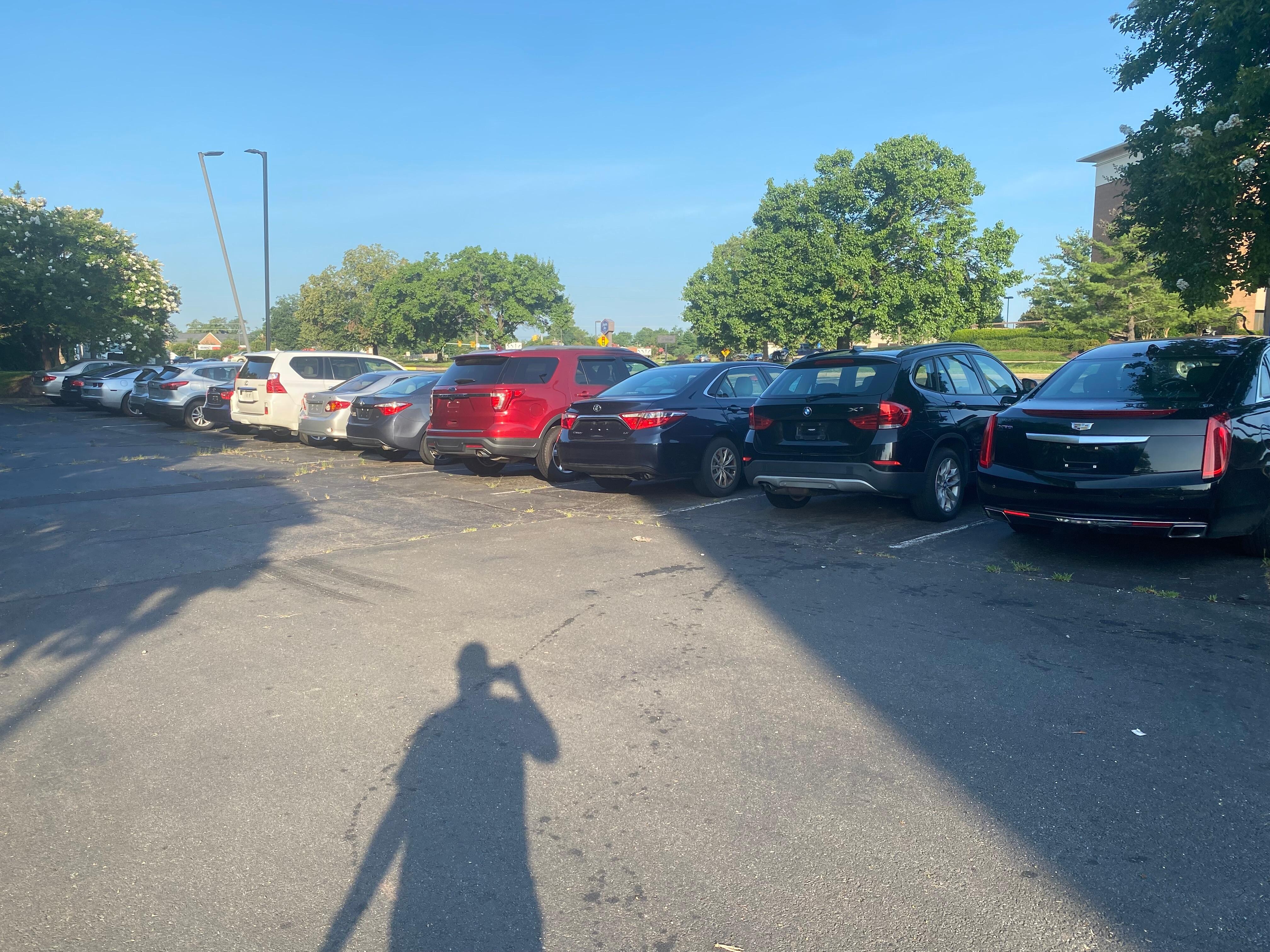 Untagged dealer cars taking up parking spots