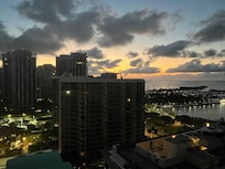 Sunrise on the balcony