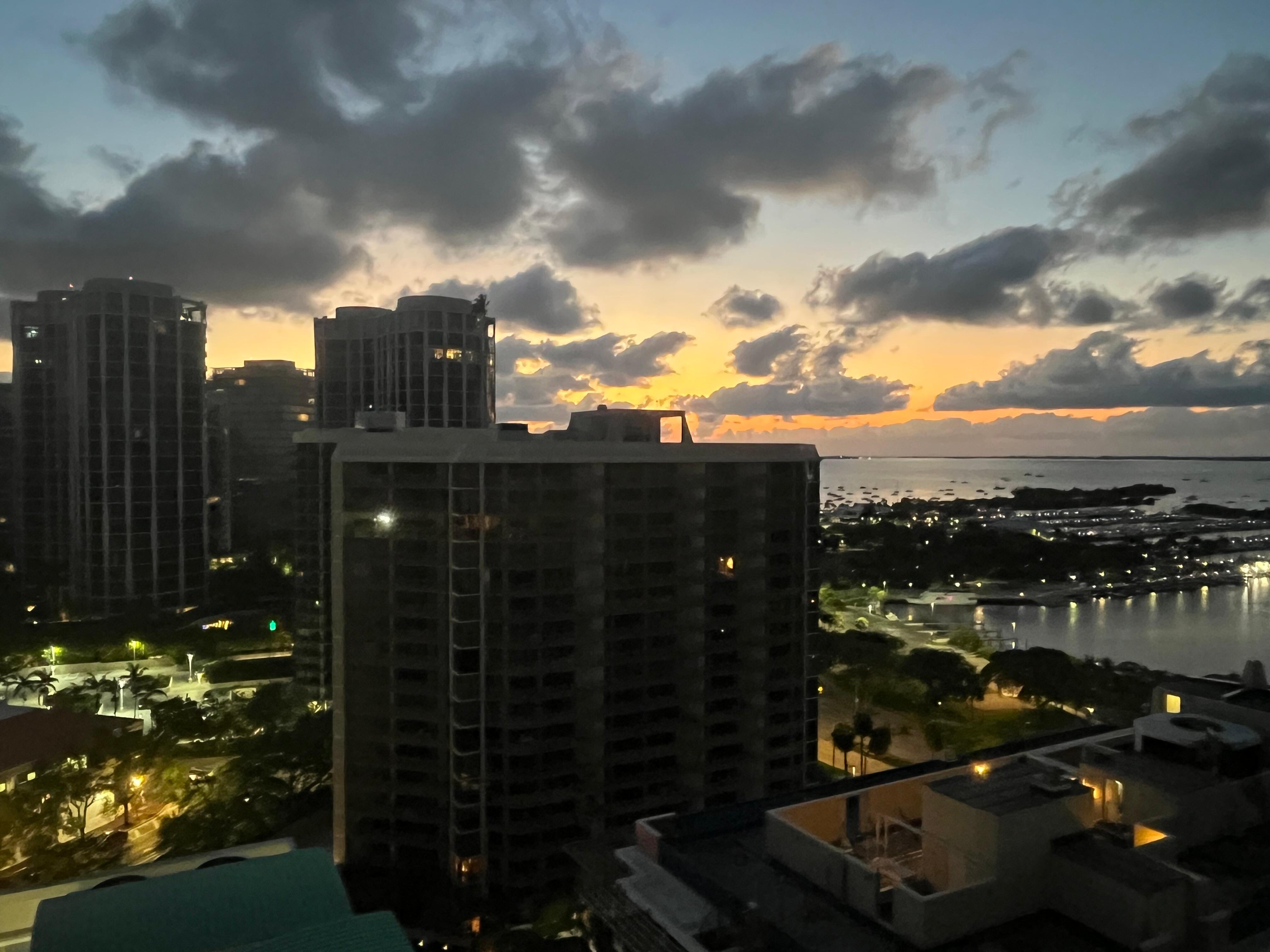 Sunrise on the balcony