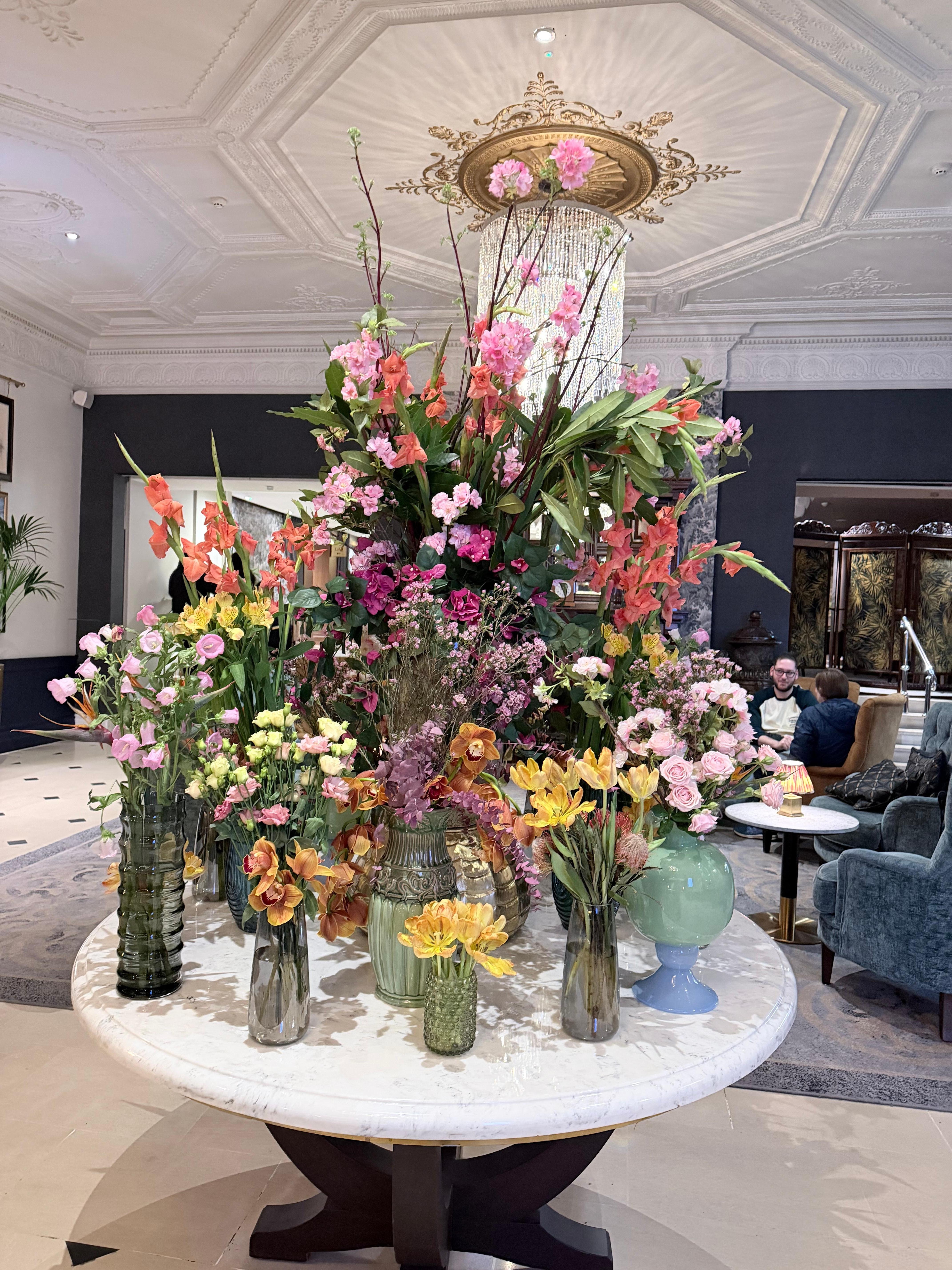 Beautiful entry flowers