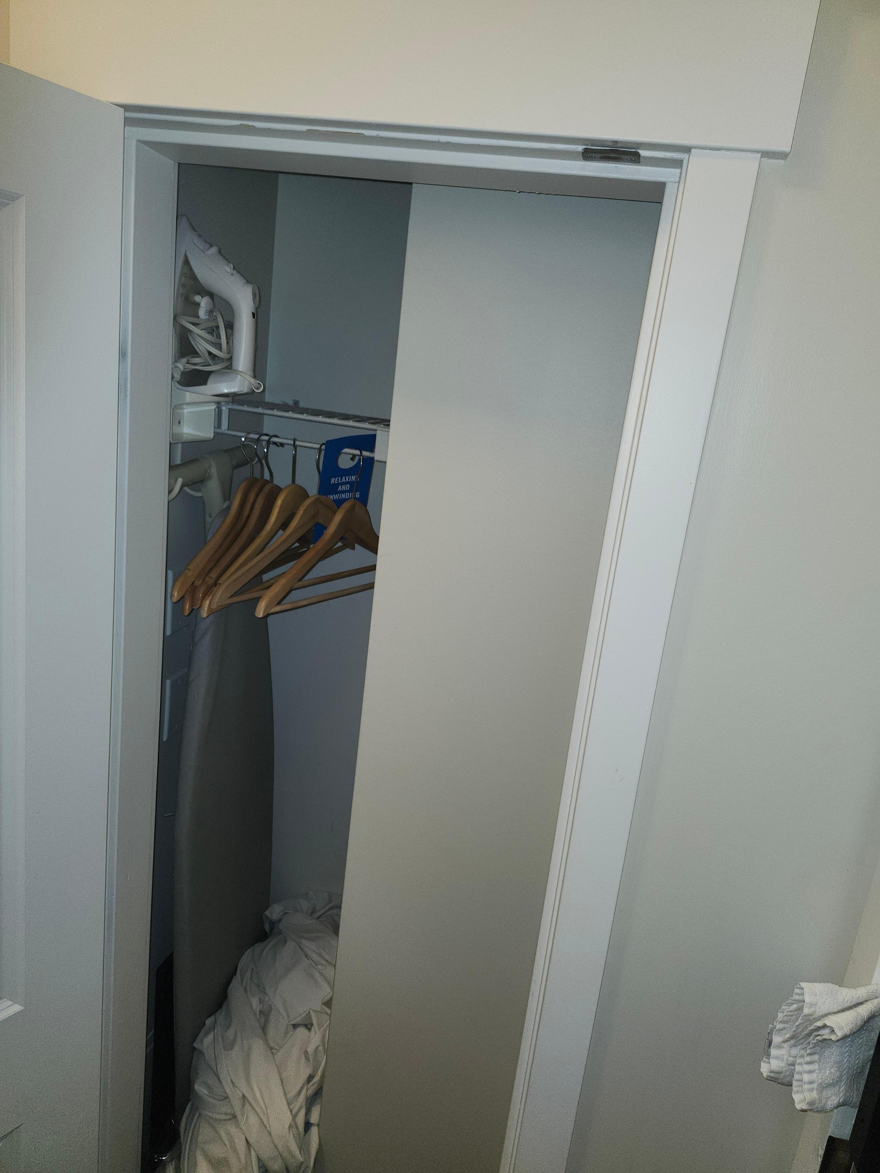 This was the closet for 2 people.for 7 days winter gear