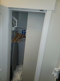 This was the closet for 2 people.for 7 days winter gear