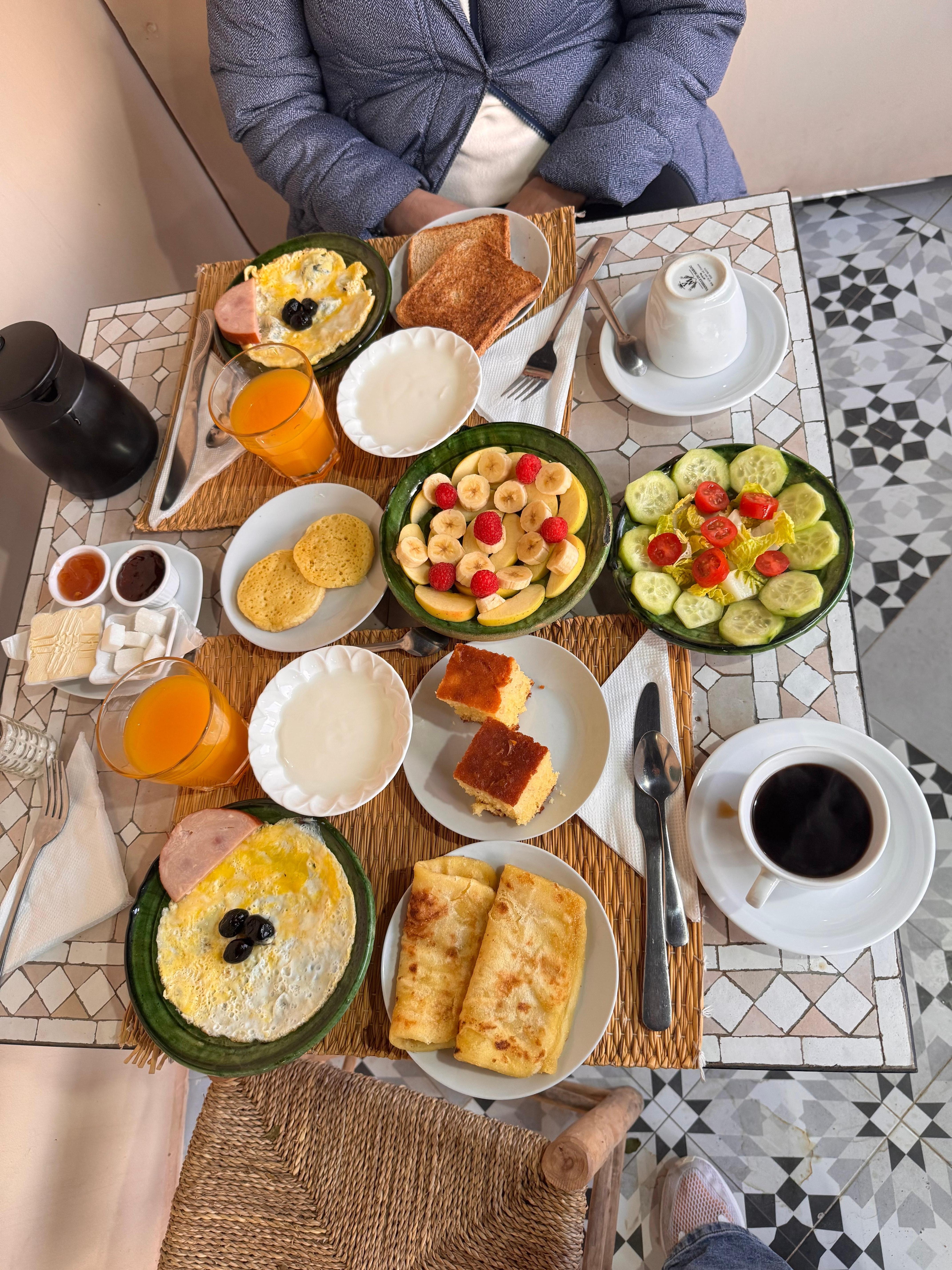 El delicioso desayuno que nos sirvieron 😋