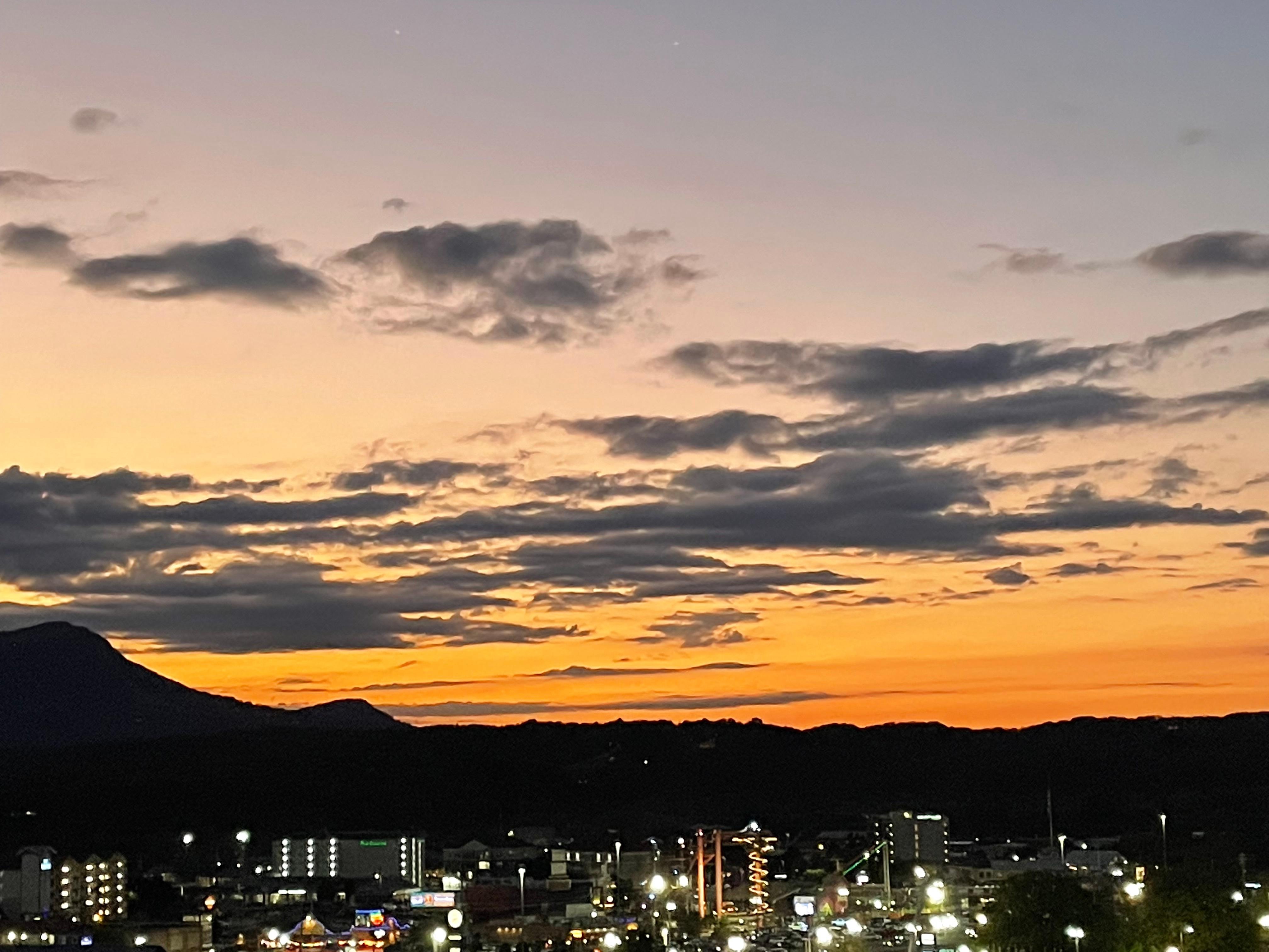 The wheel, just after sunset 