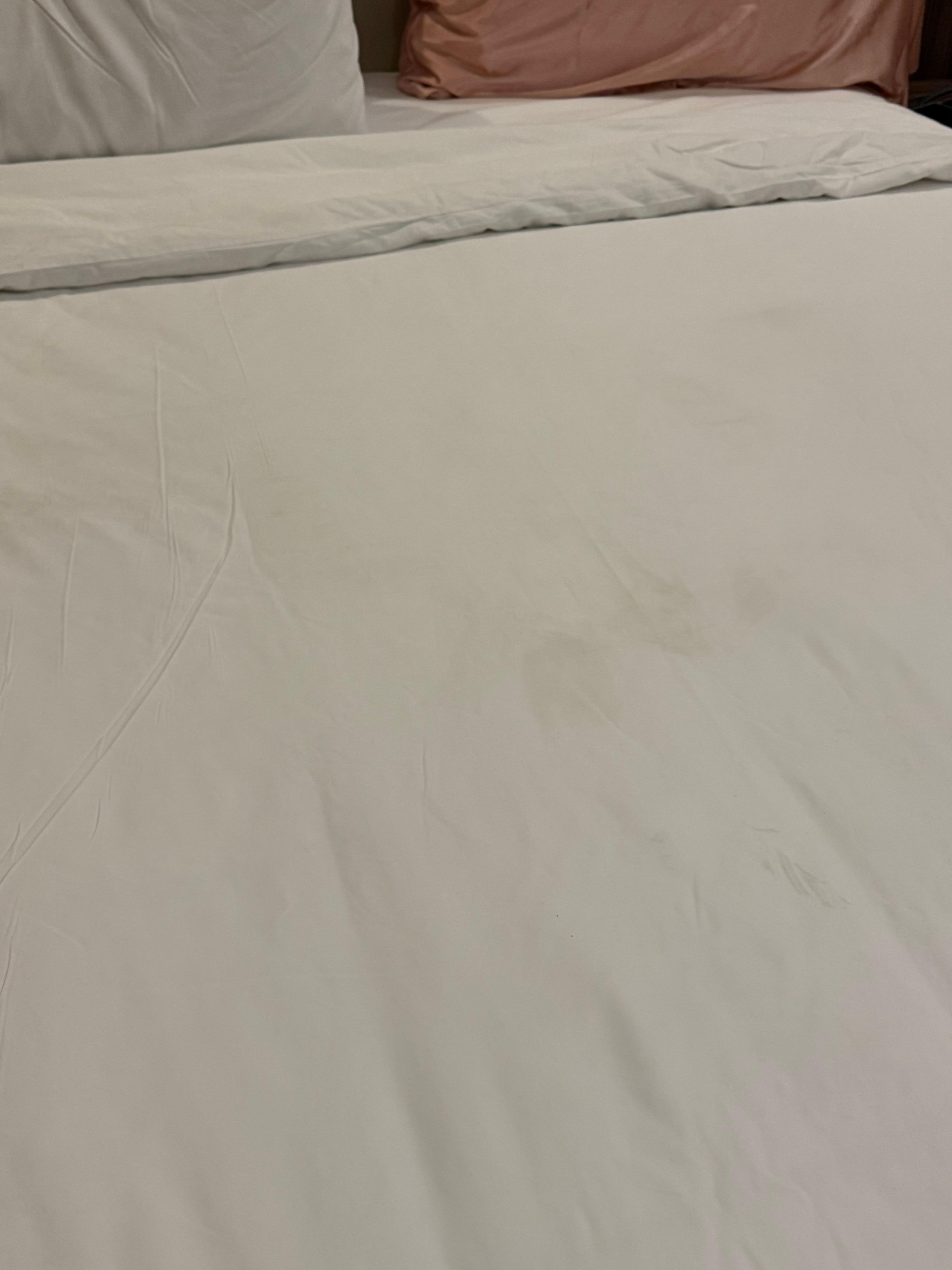 Stains on bedsheet 