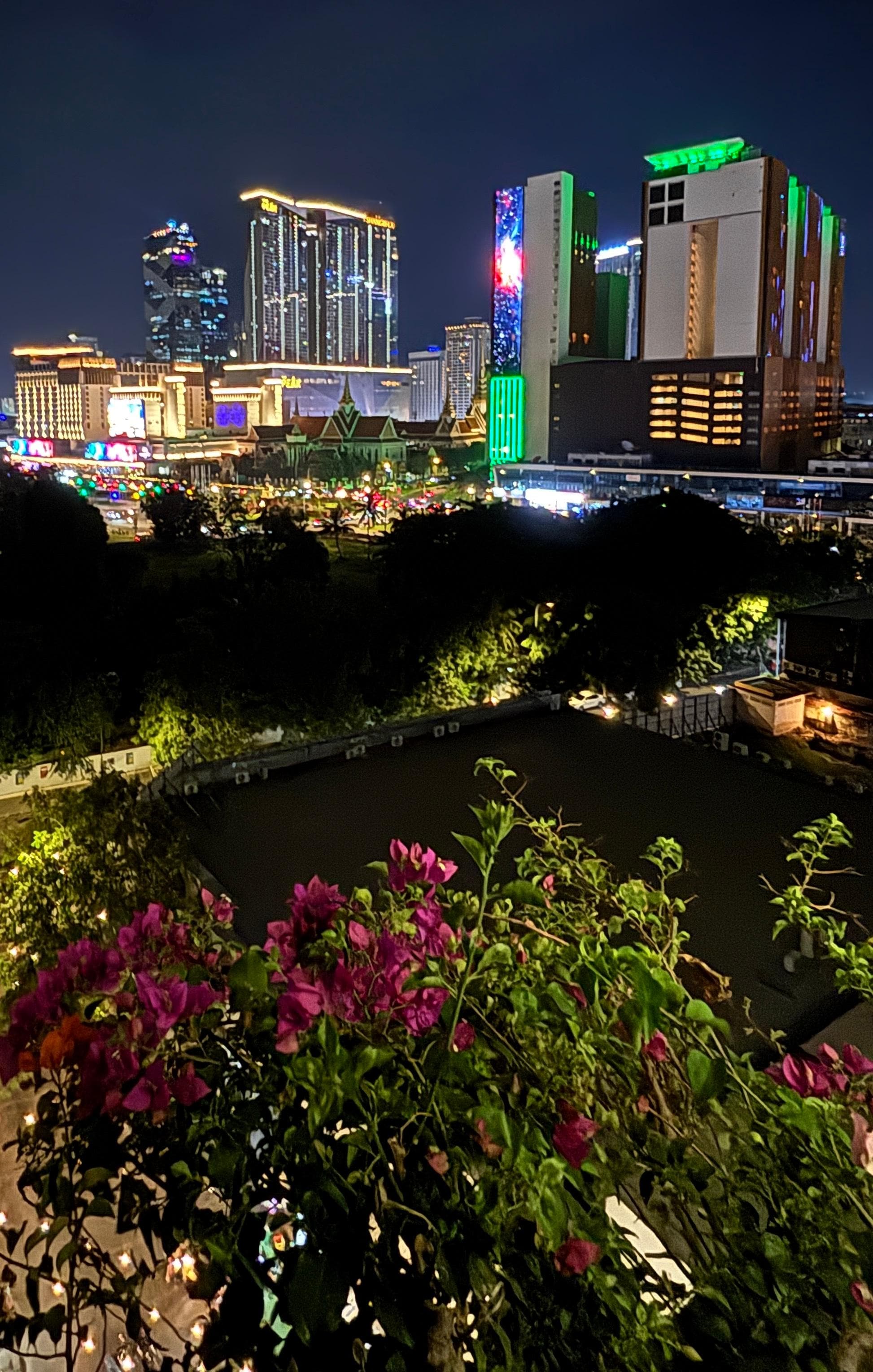 Night view from room