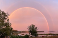Front yard view after the only rainy day of our visit.