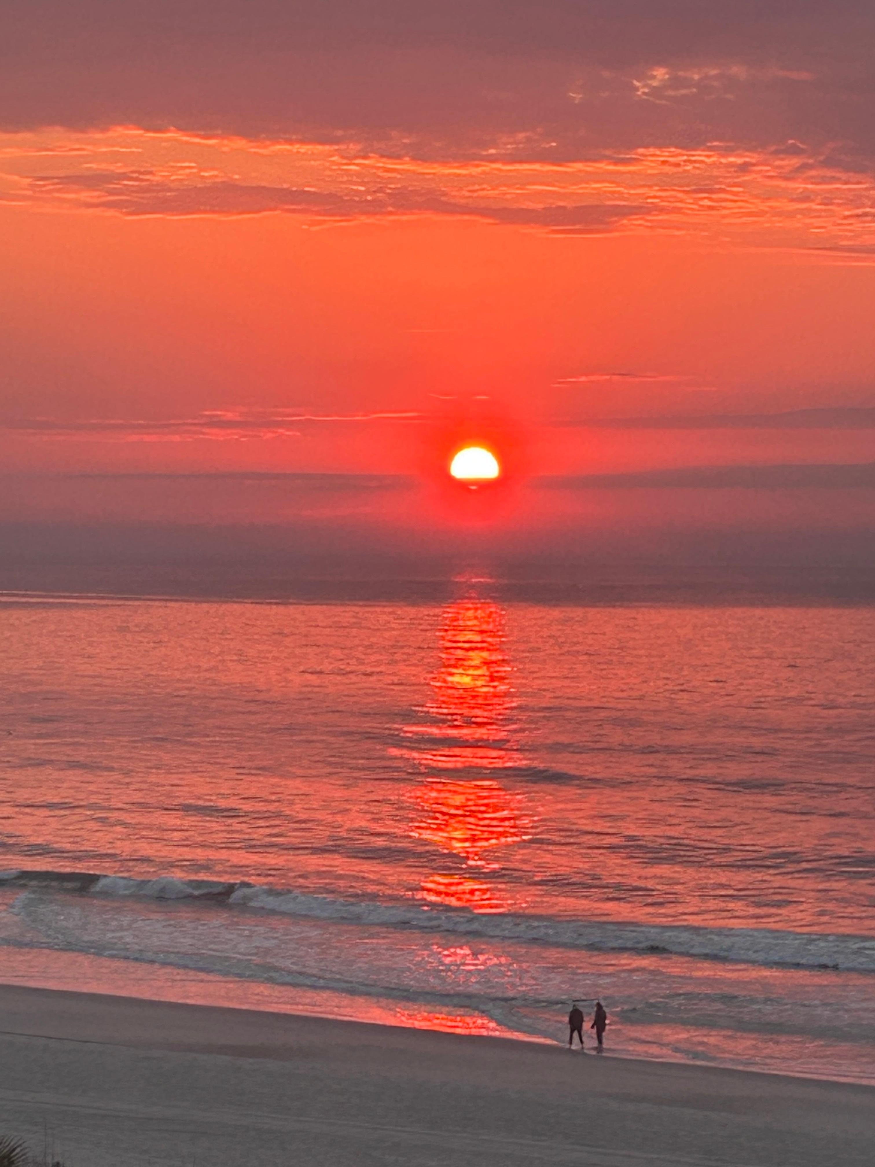 Sunrise from our balcony 