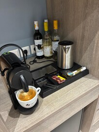 Our in room coffee station. ‘Impresso’ Nespresso!!