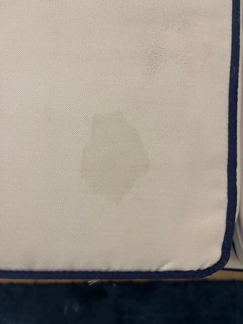 stained couch
