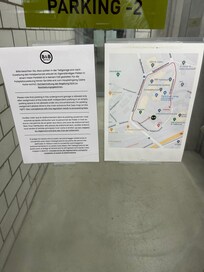 Parking regulations (only visible when in the garage!)