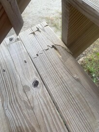 Step was cracked