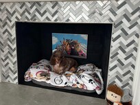 Our four legged baby, Cassandra loved her special area.