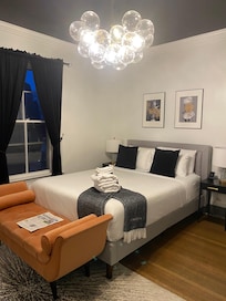 A beautifully planned out room that will make you want to overstay your welcome.