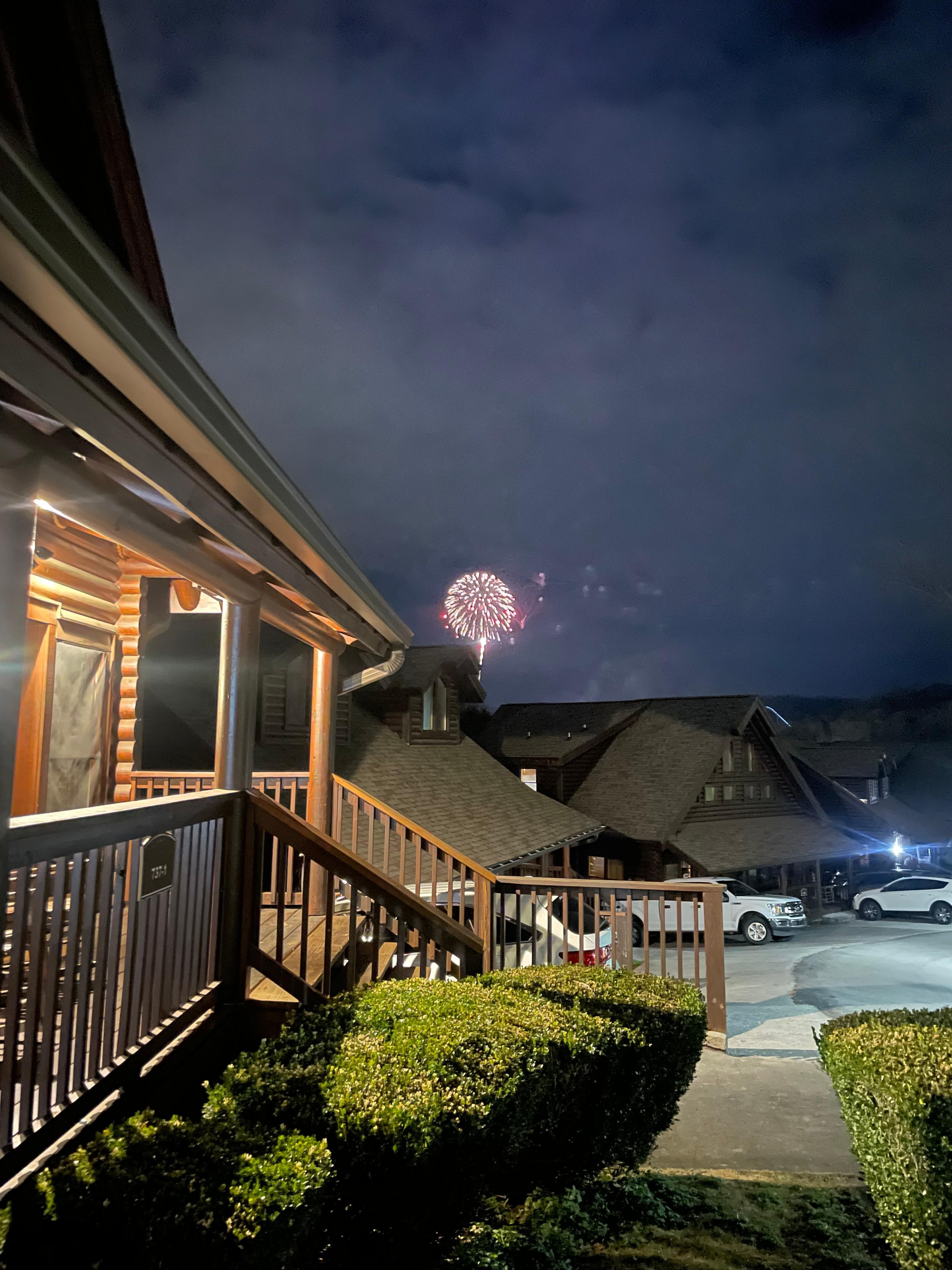 We were able to see Dollywood entire firework show from the front porch! 