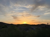 Sunset from the upper deck.