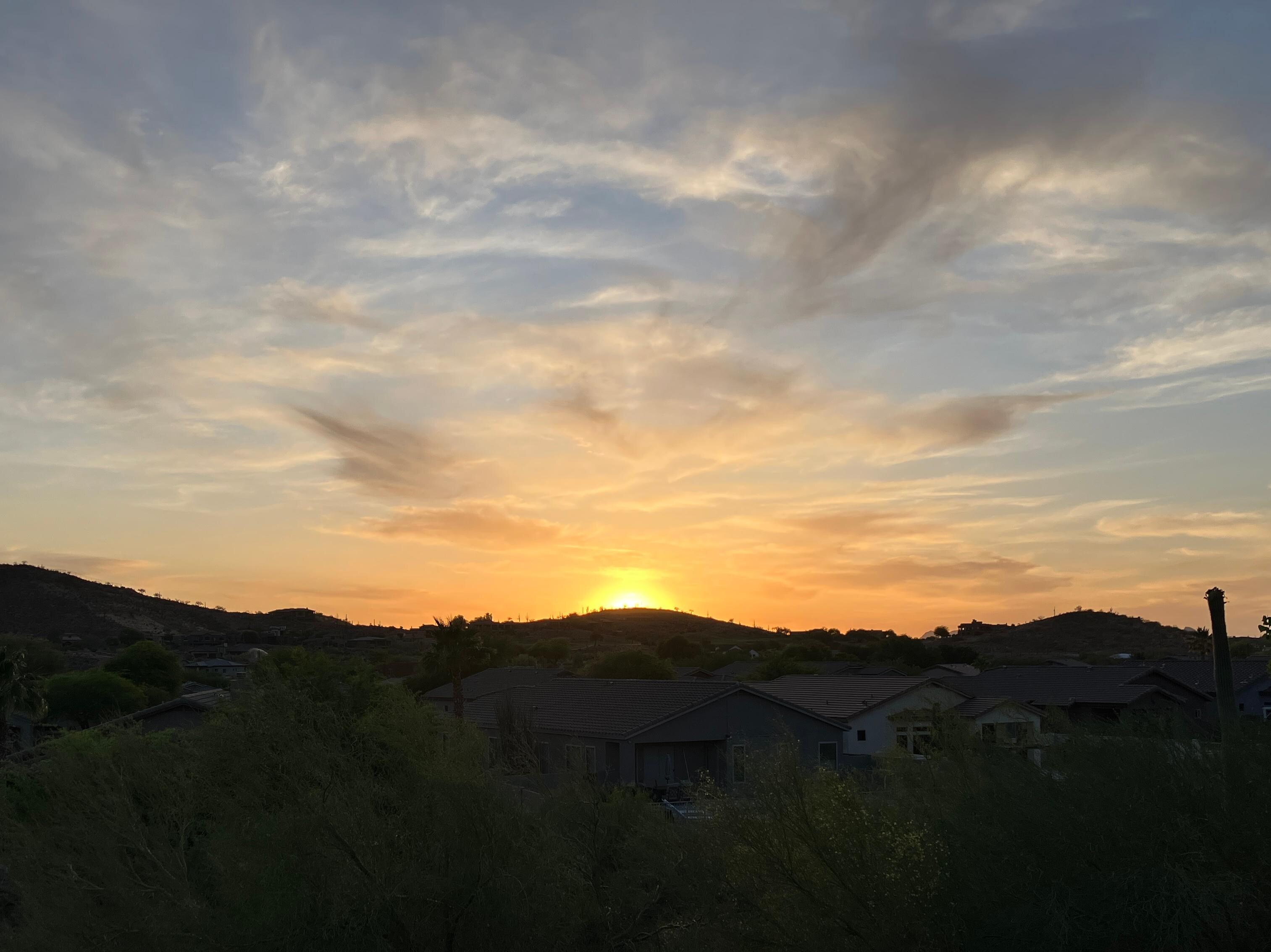 Sunset from the upper deck.