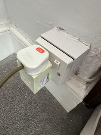 Very suspicious Pat test sticker on this loose socket