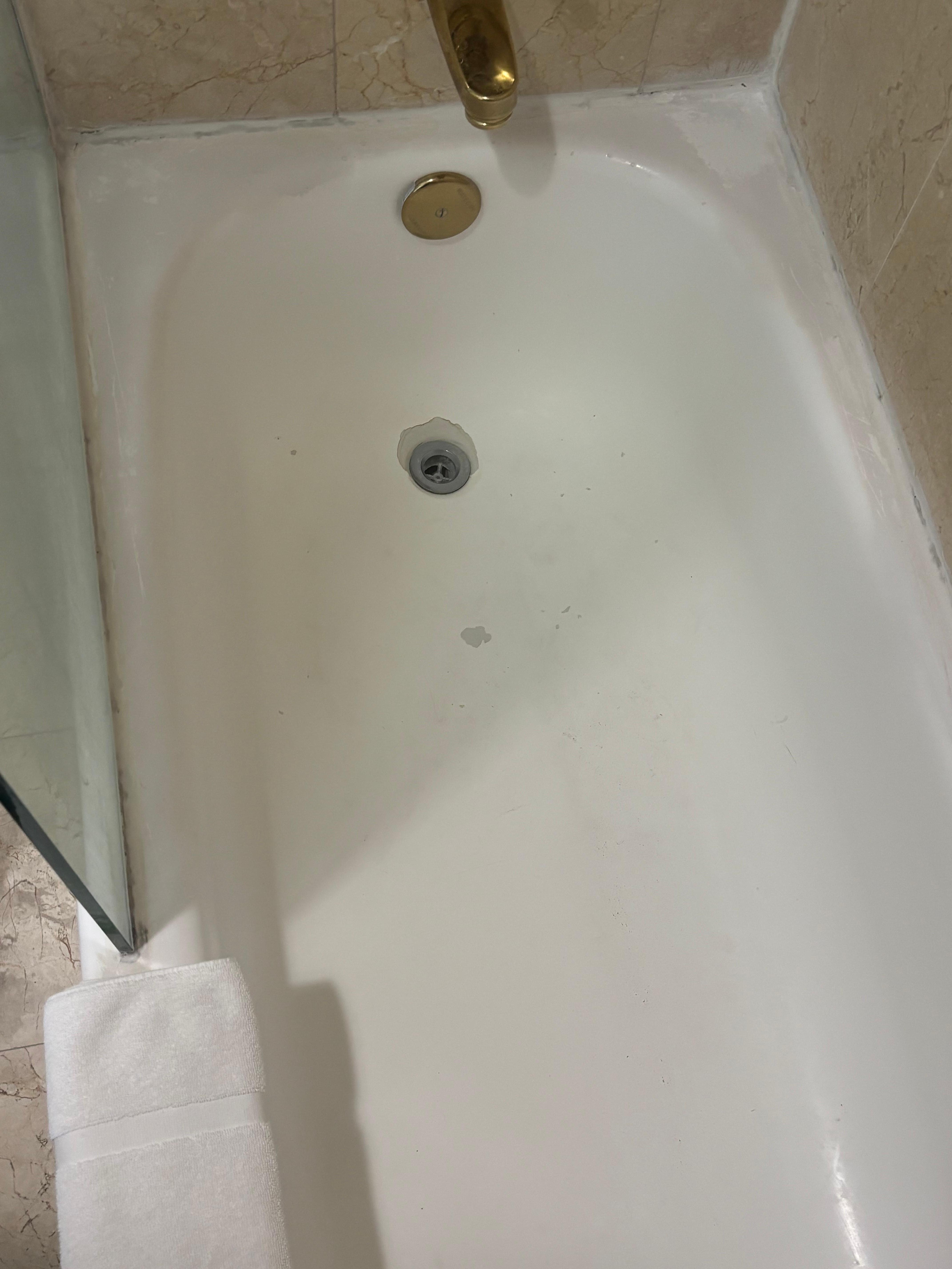 Tub with pieces missing