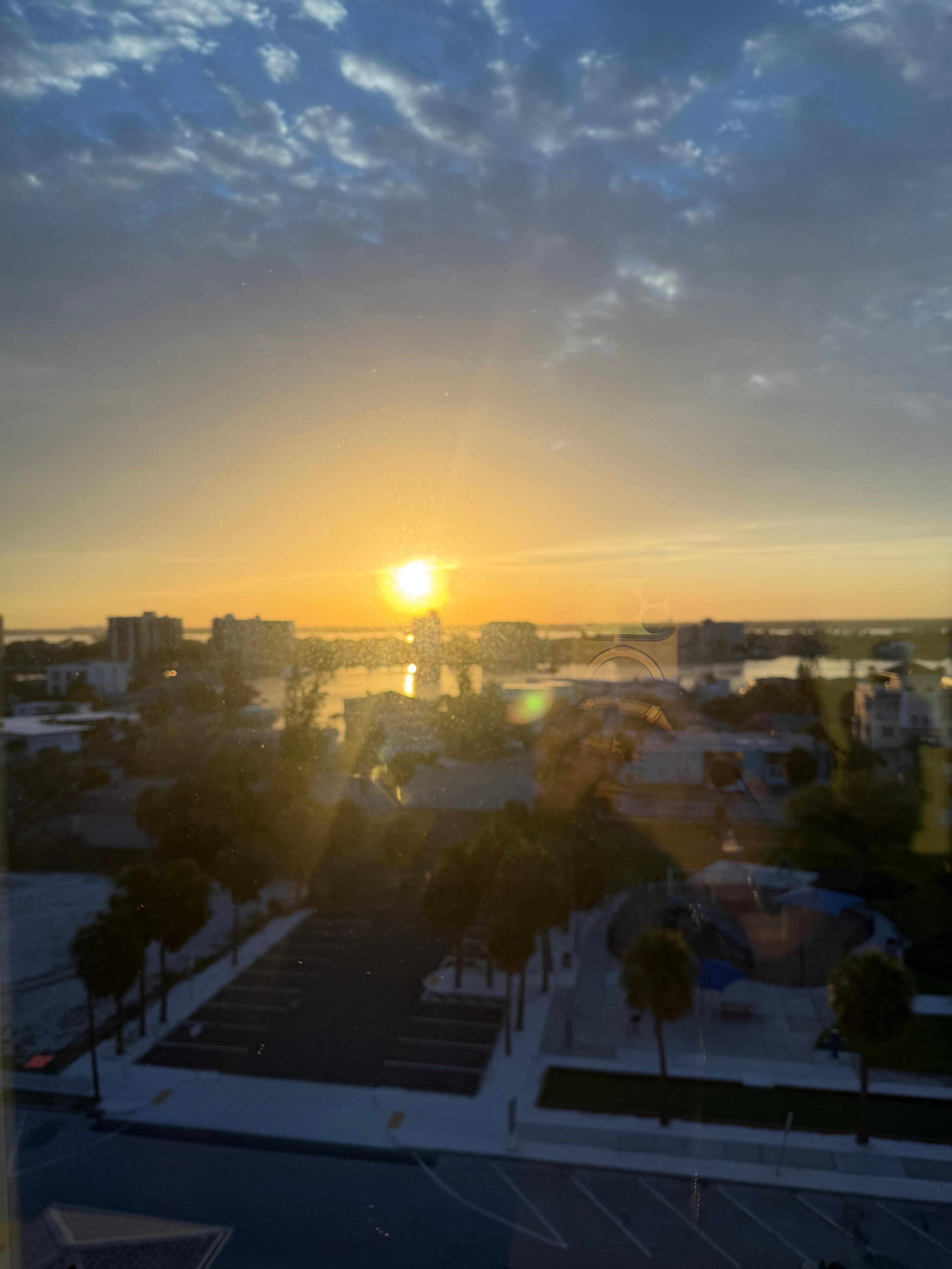 Sunrise from the balcony 