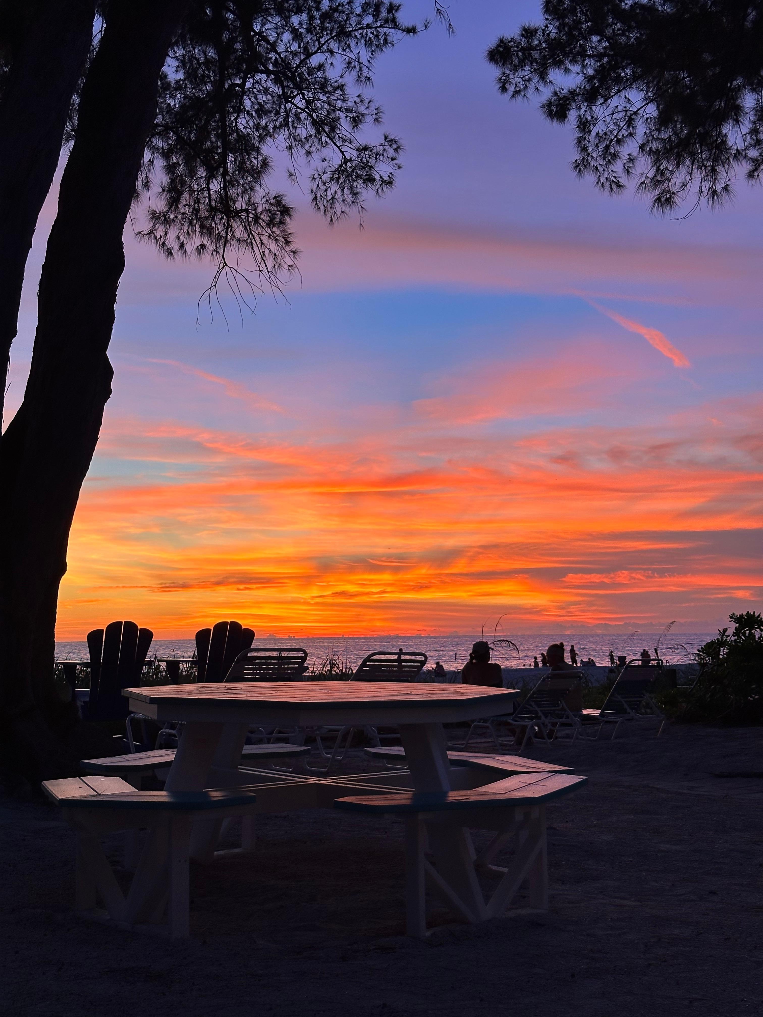 Sunset view from the cottage.