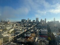 Our corner room’s view of the city :)