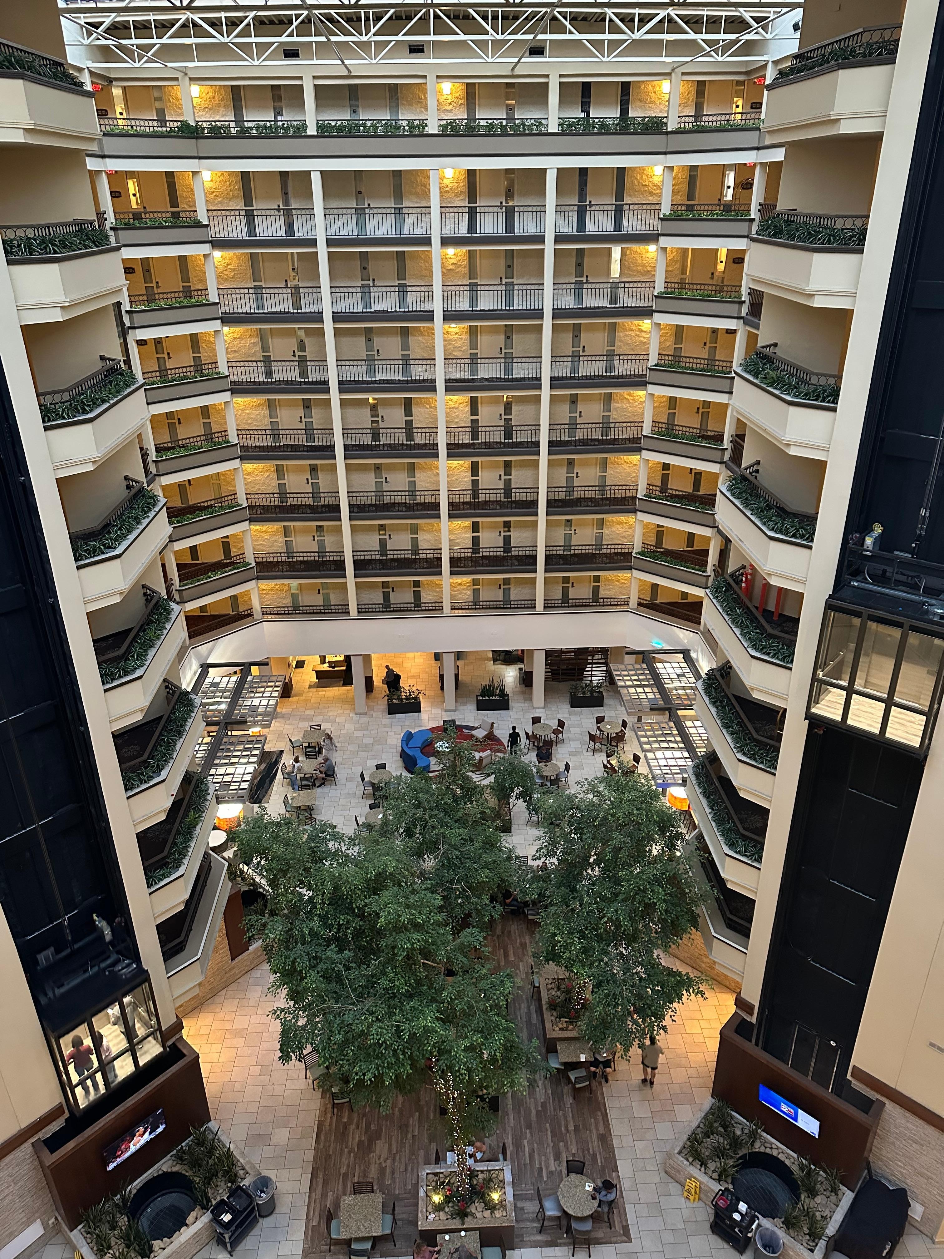 Looking out of our room