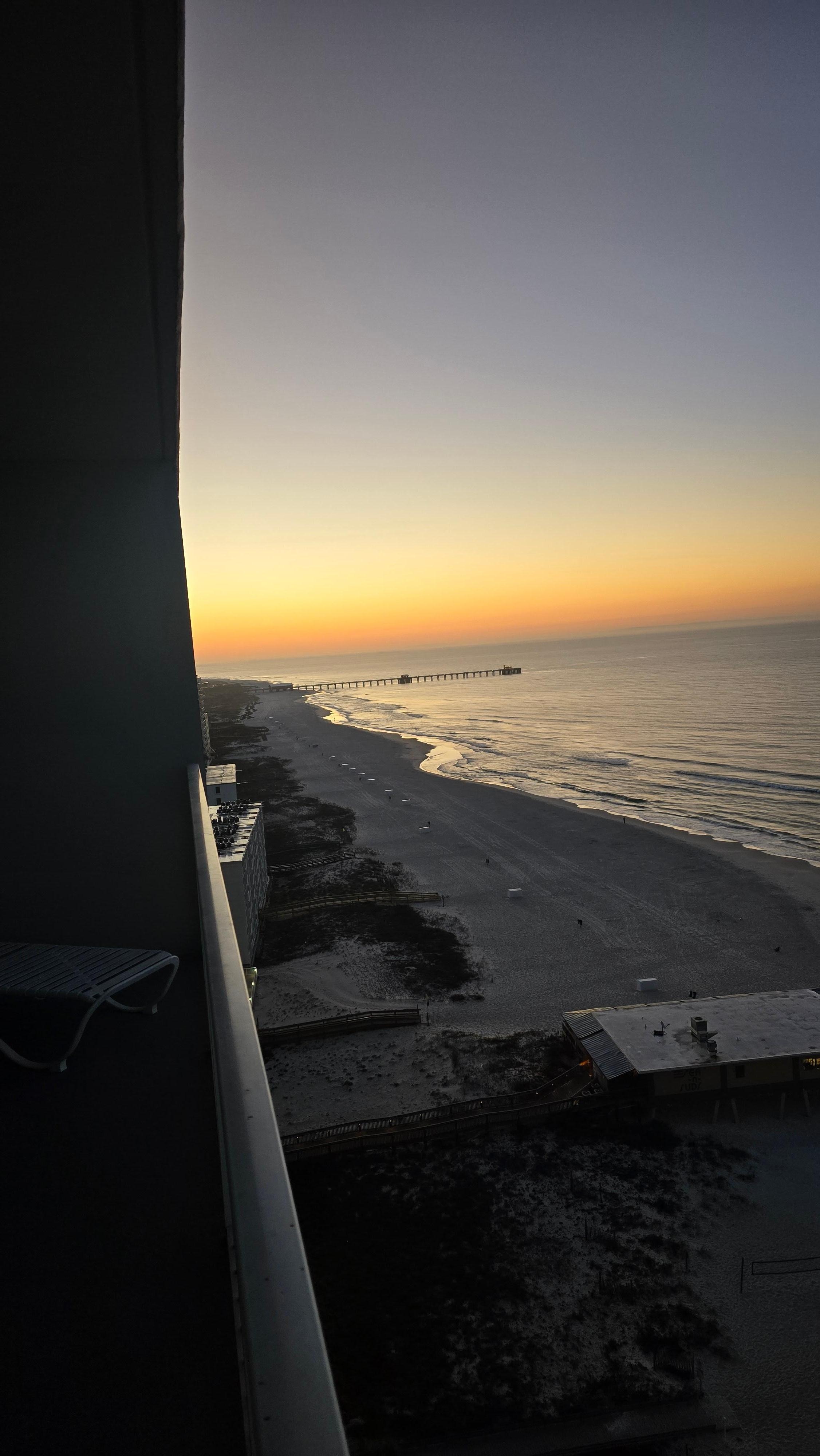 Sunrise from 16th floor, gulf side