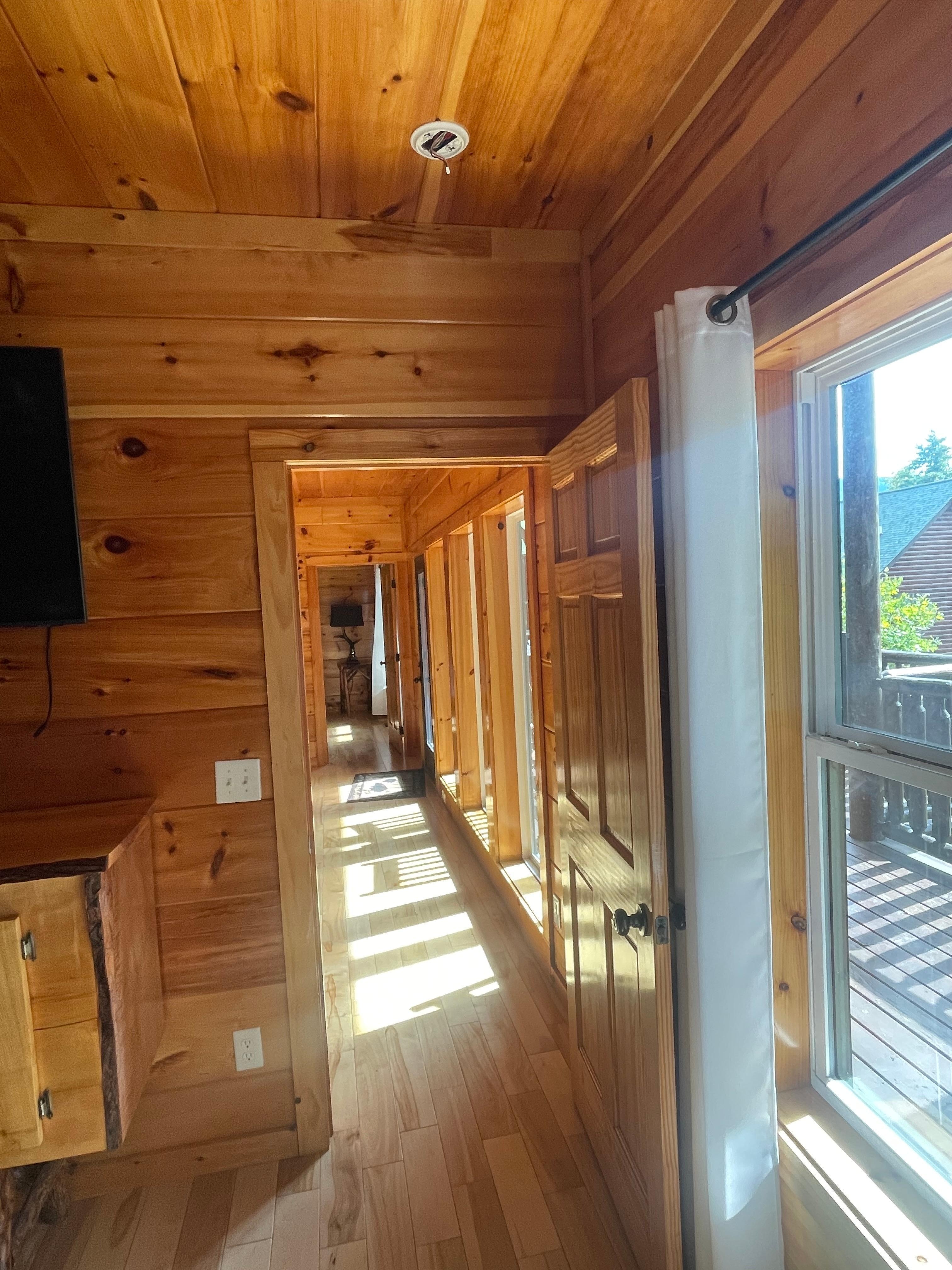 It was not easy to get to the smoke detector and we had to climb on furniture to get there. 