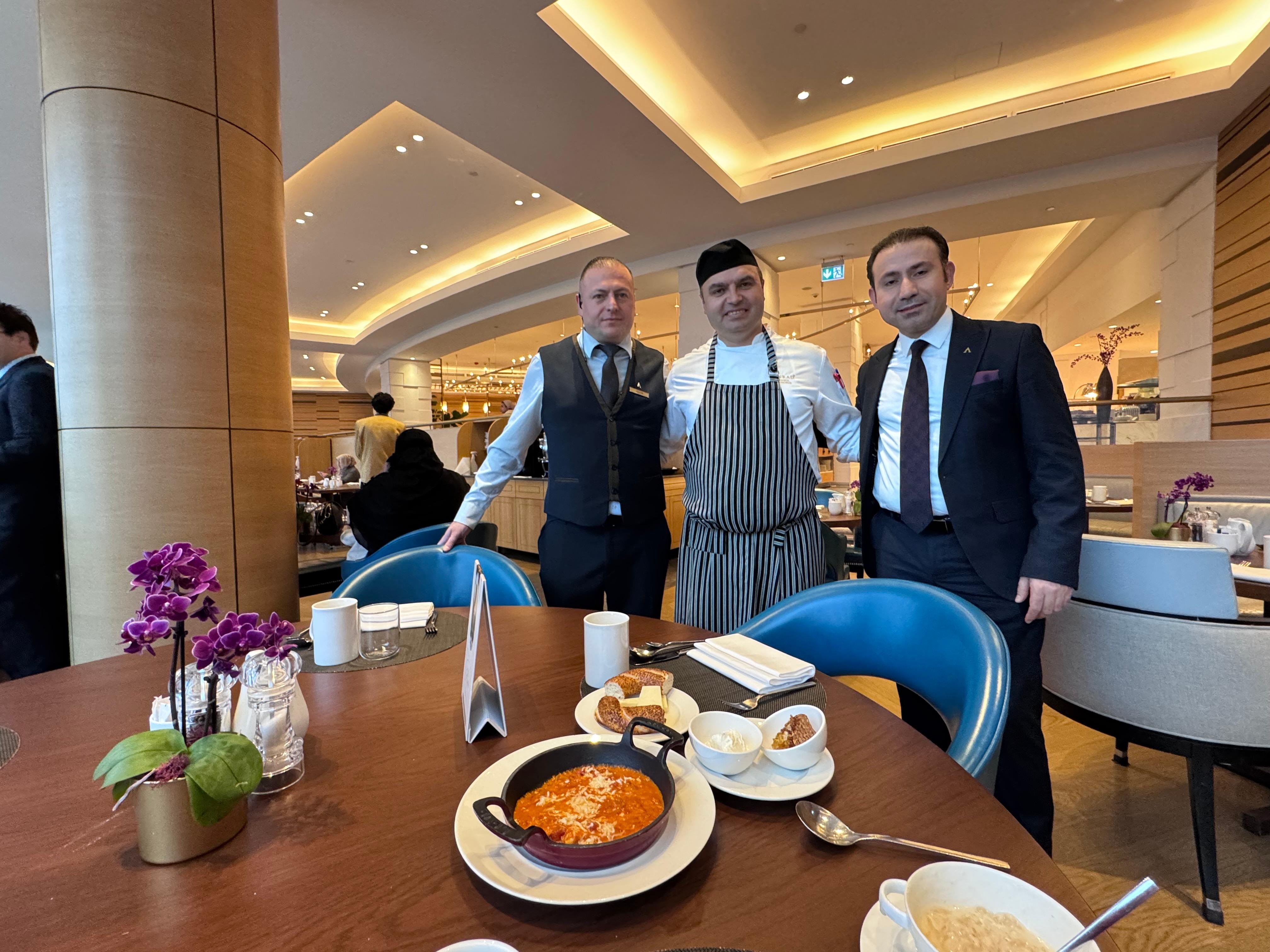 Hotel staff-chef, host, manager