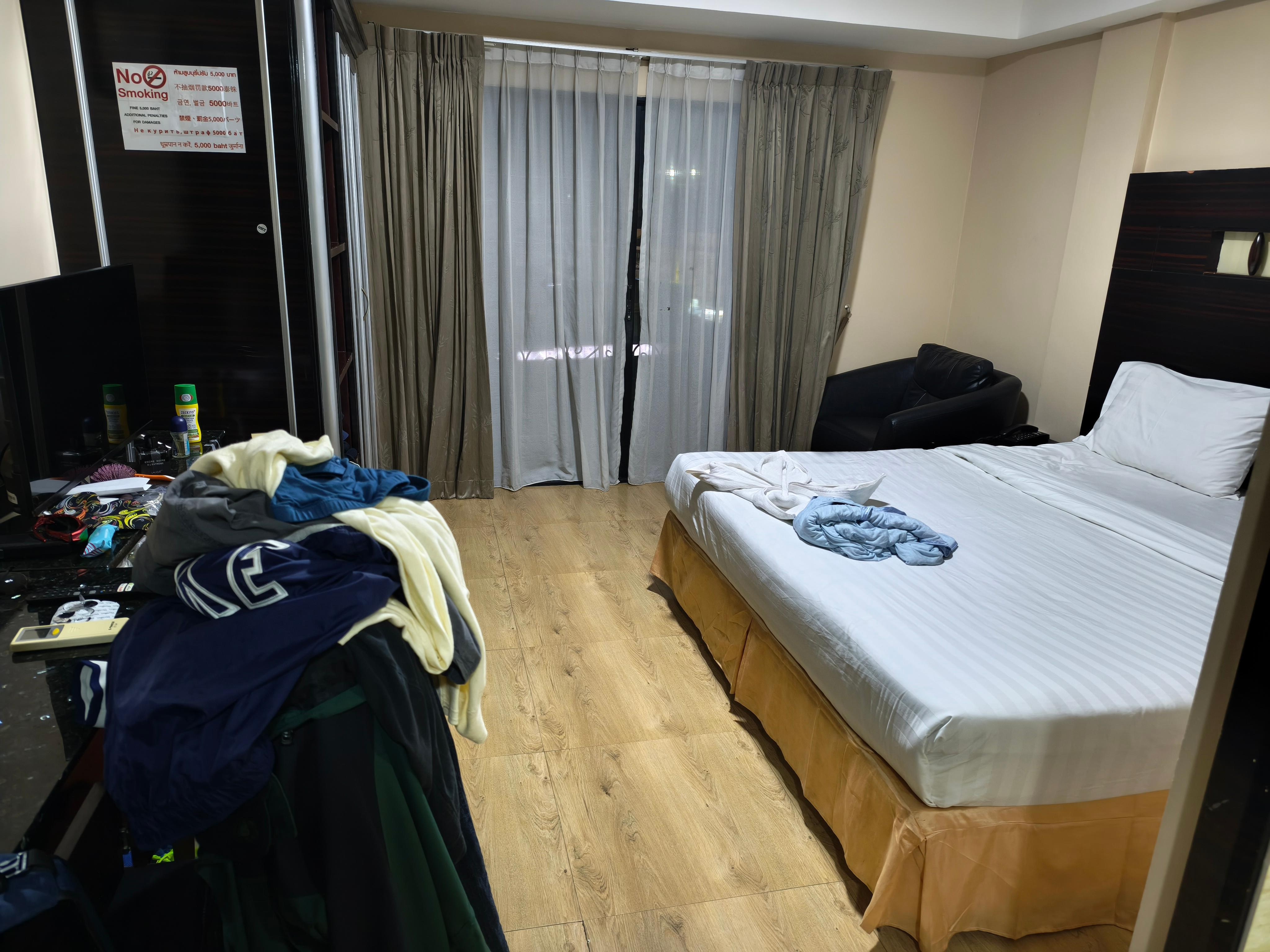 Aussicht vom Balkon war nicht so der Knaller, ich war aber eh nur zum Schlafen da