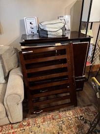Murphy bed one, in pieces.