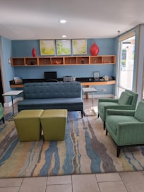 Lobby clean area to sit and read or just relax