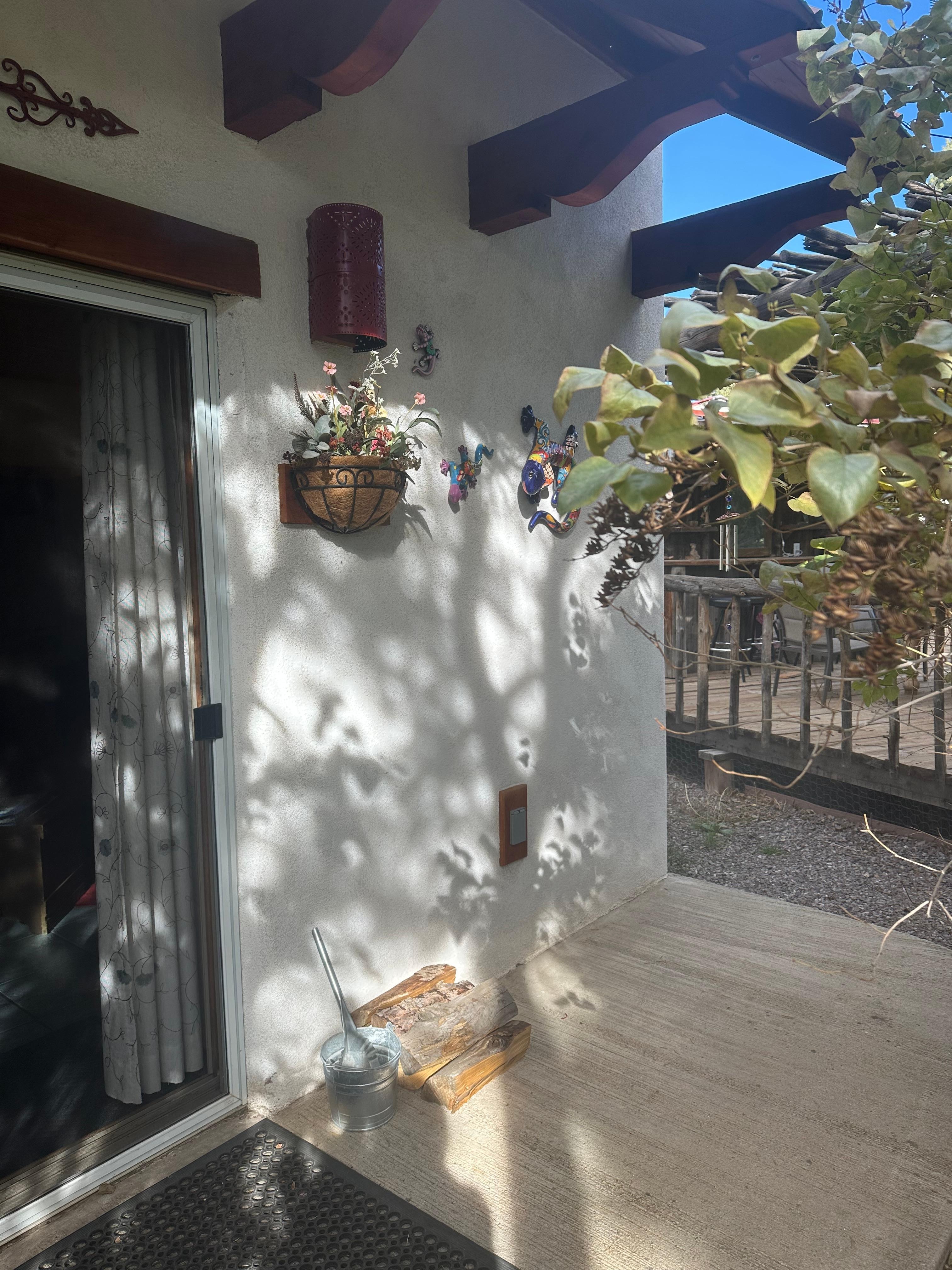 Slider to lush garden