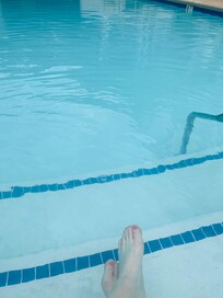 Relaxing poolside