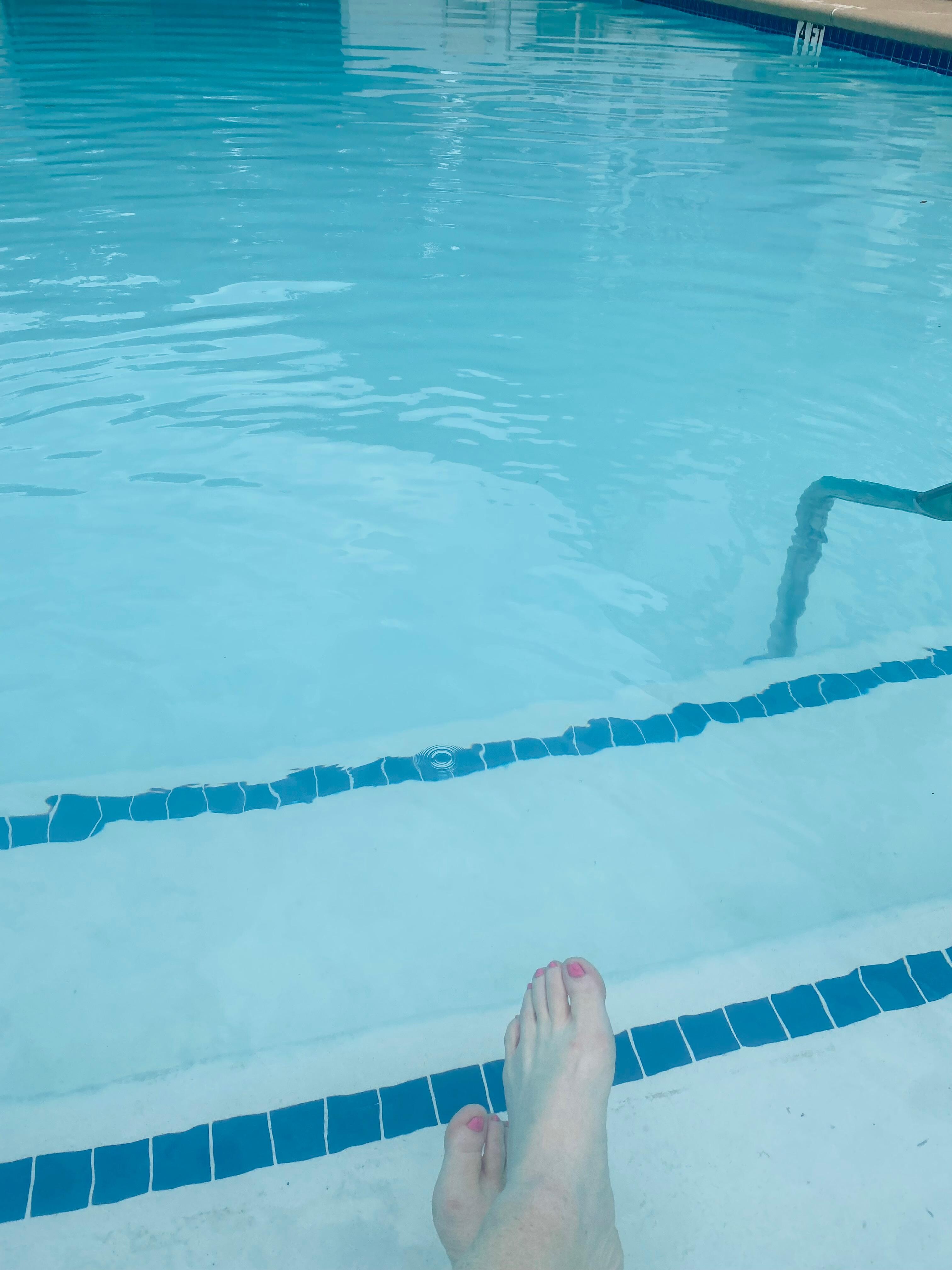 Relaxing poolside 