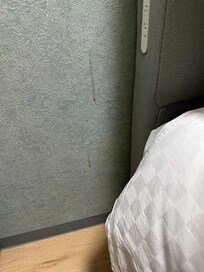 Room upon arrival. There was a big sticky spot on the floor but I didn’t get a picture of that.