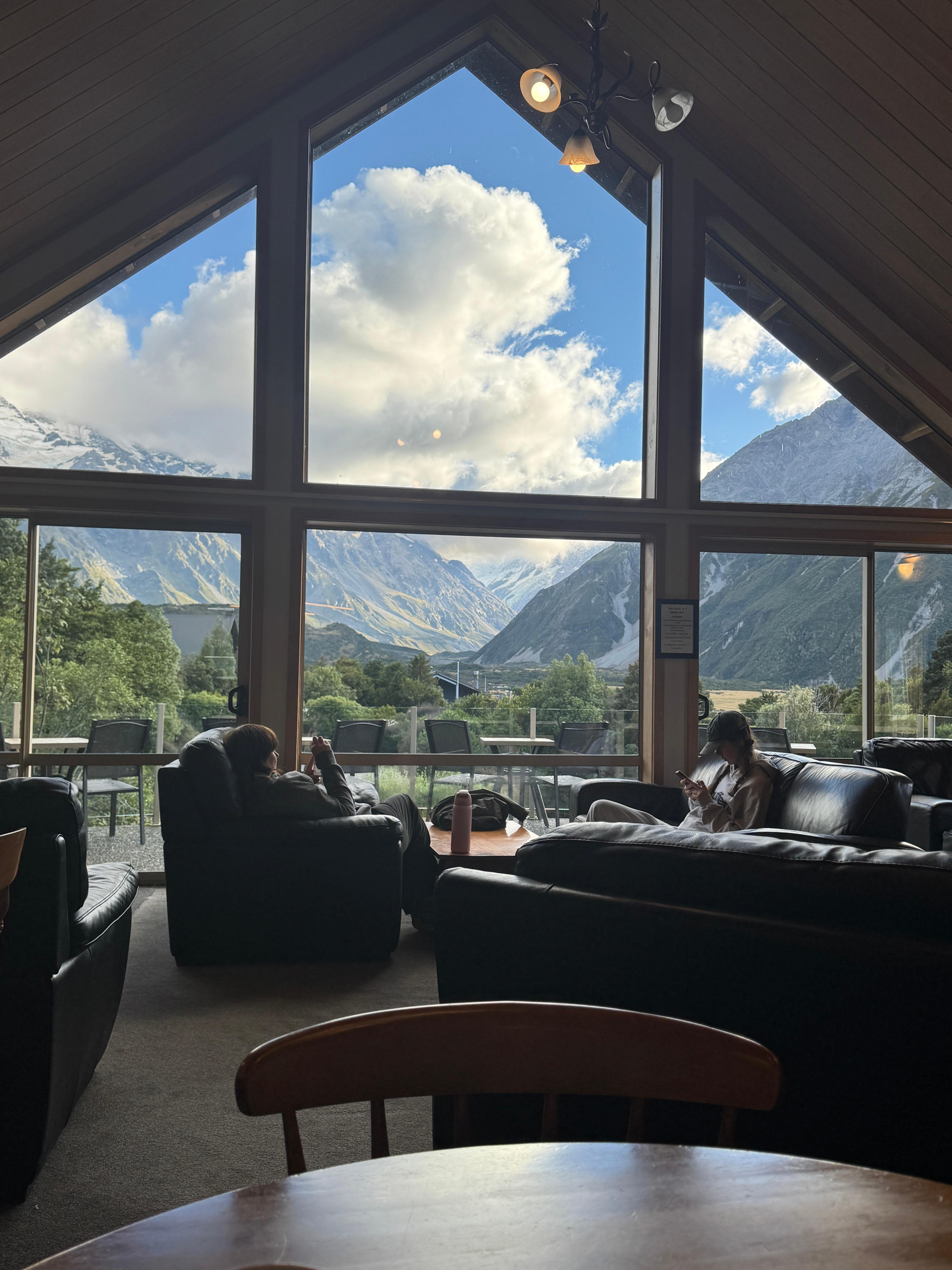 Mt. Cook from the communal room