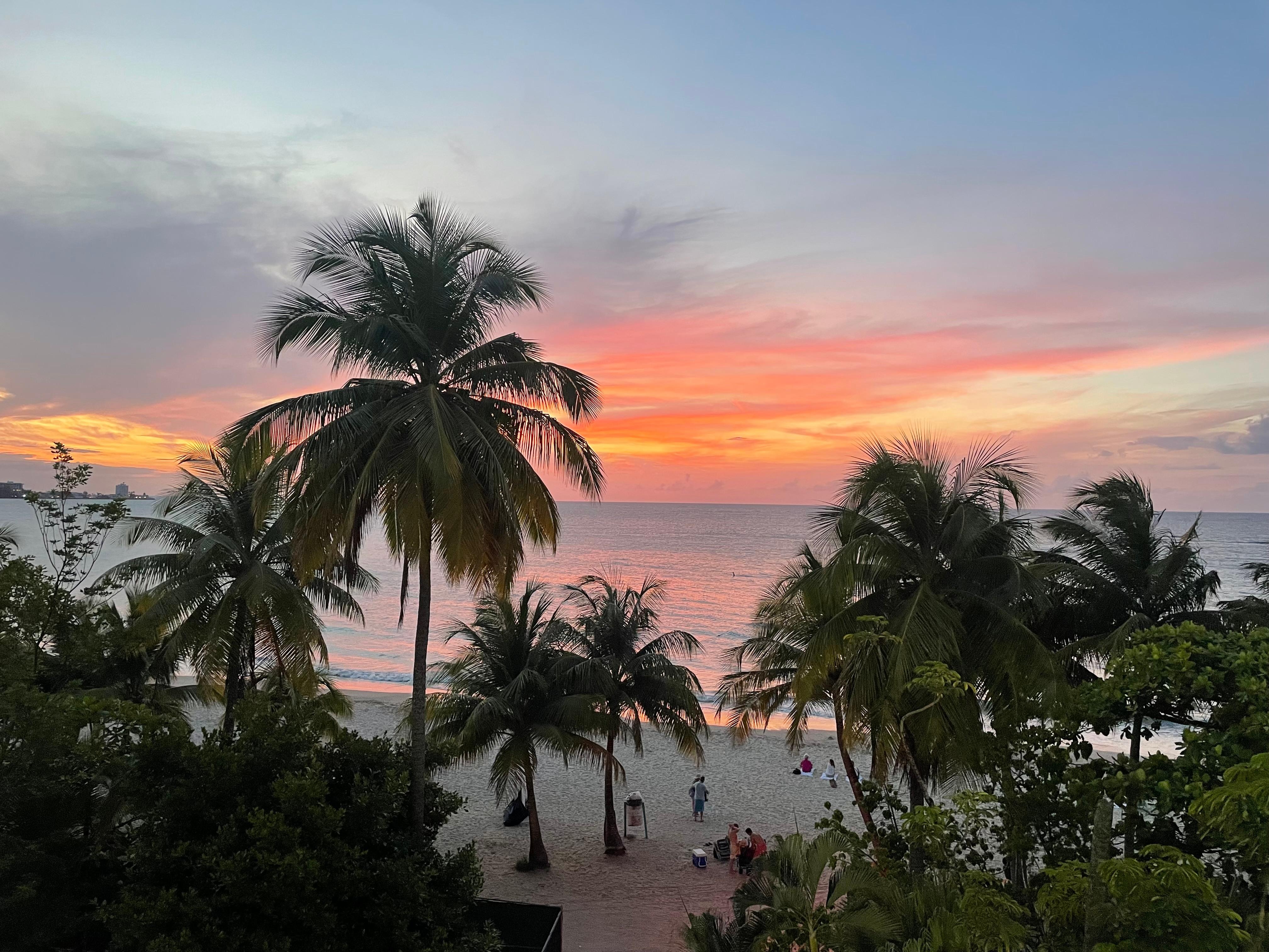 Sunset view from the balcony 