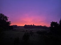 View from the lanai during Kilauea eruption