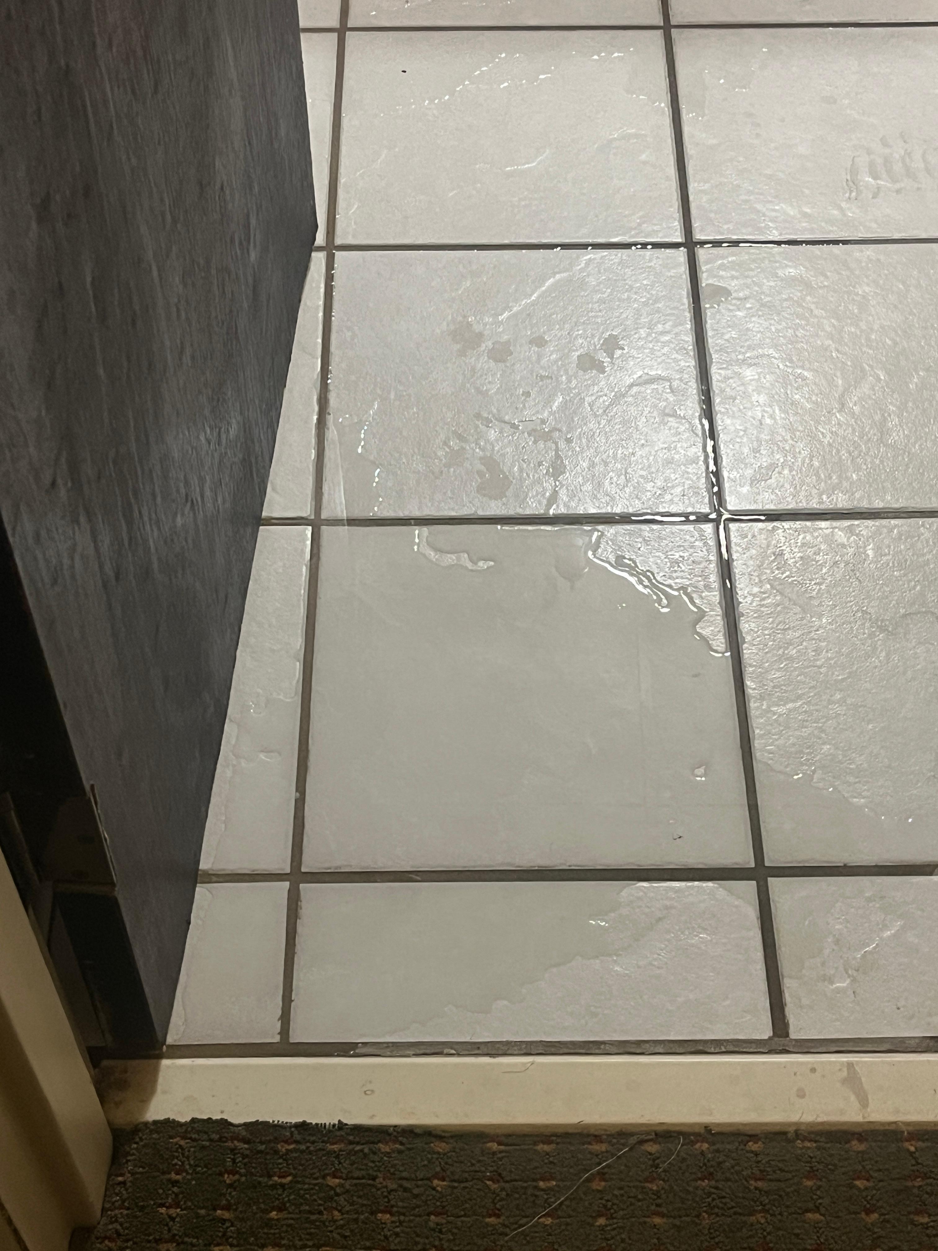 Standing water in bathroom 