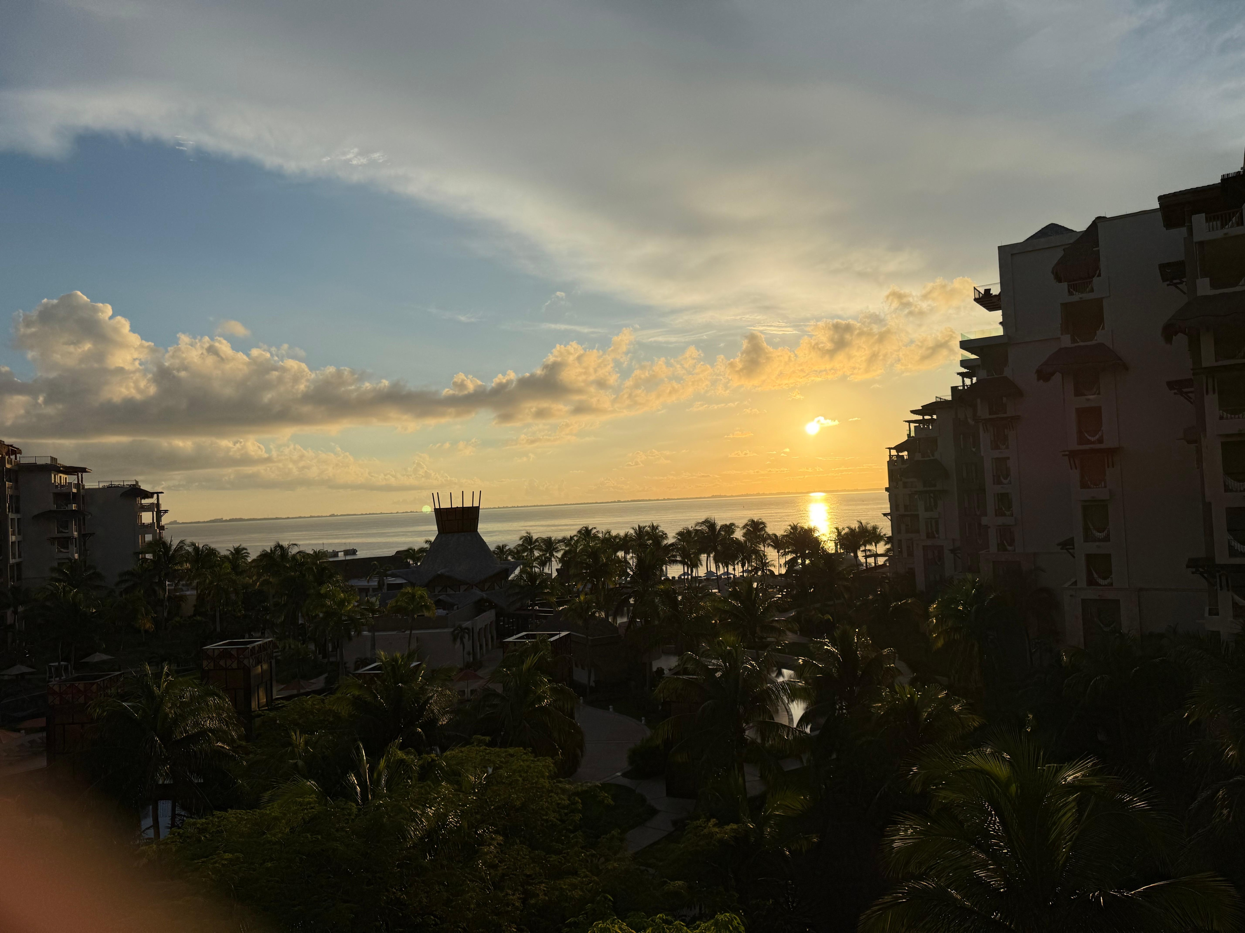 Sunset view from balcony 