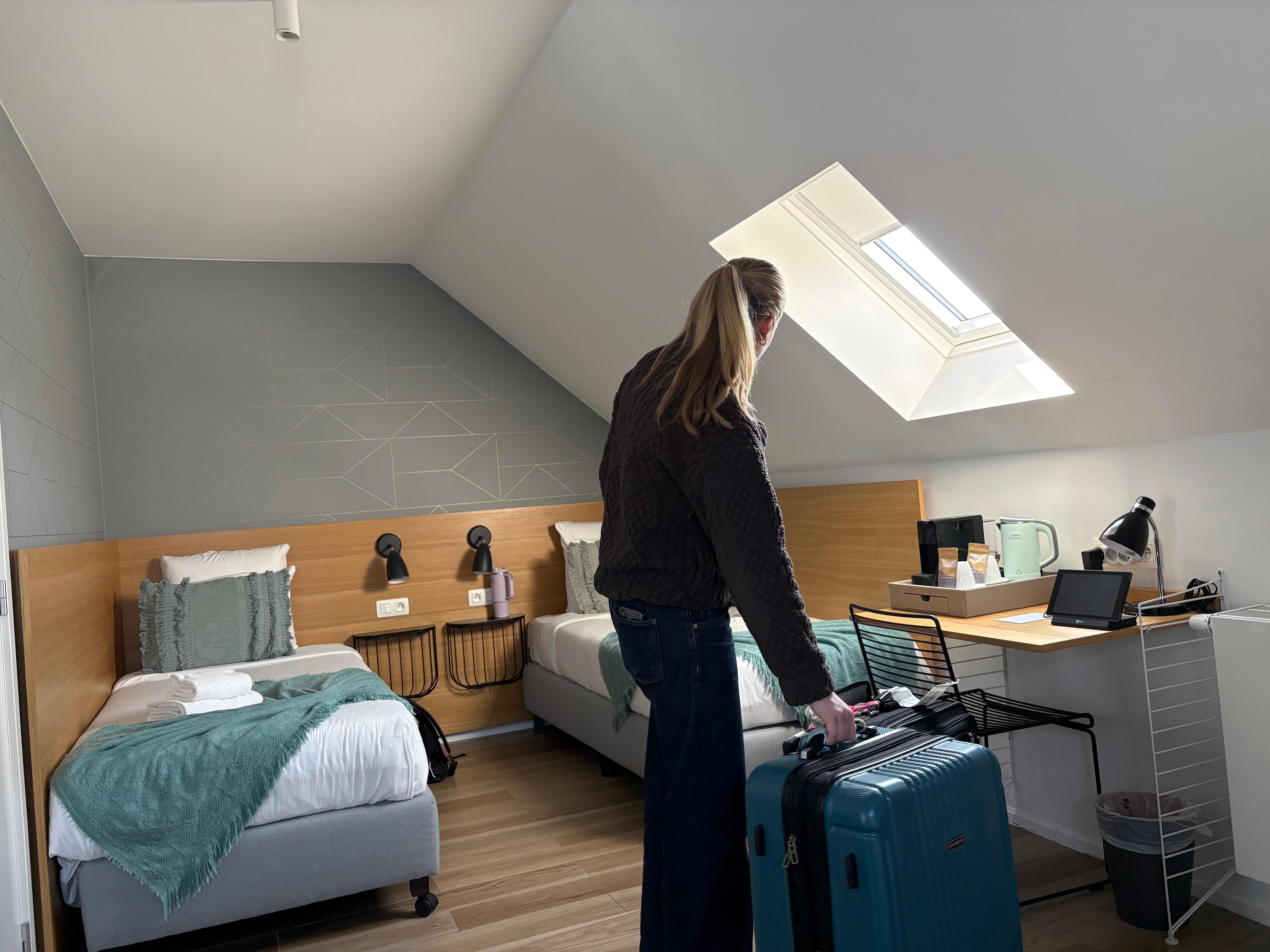 Our room with two twin beds for the kids