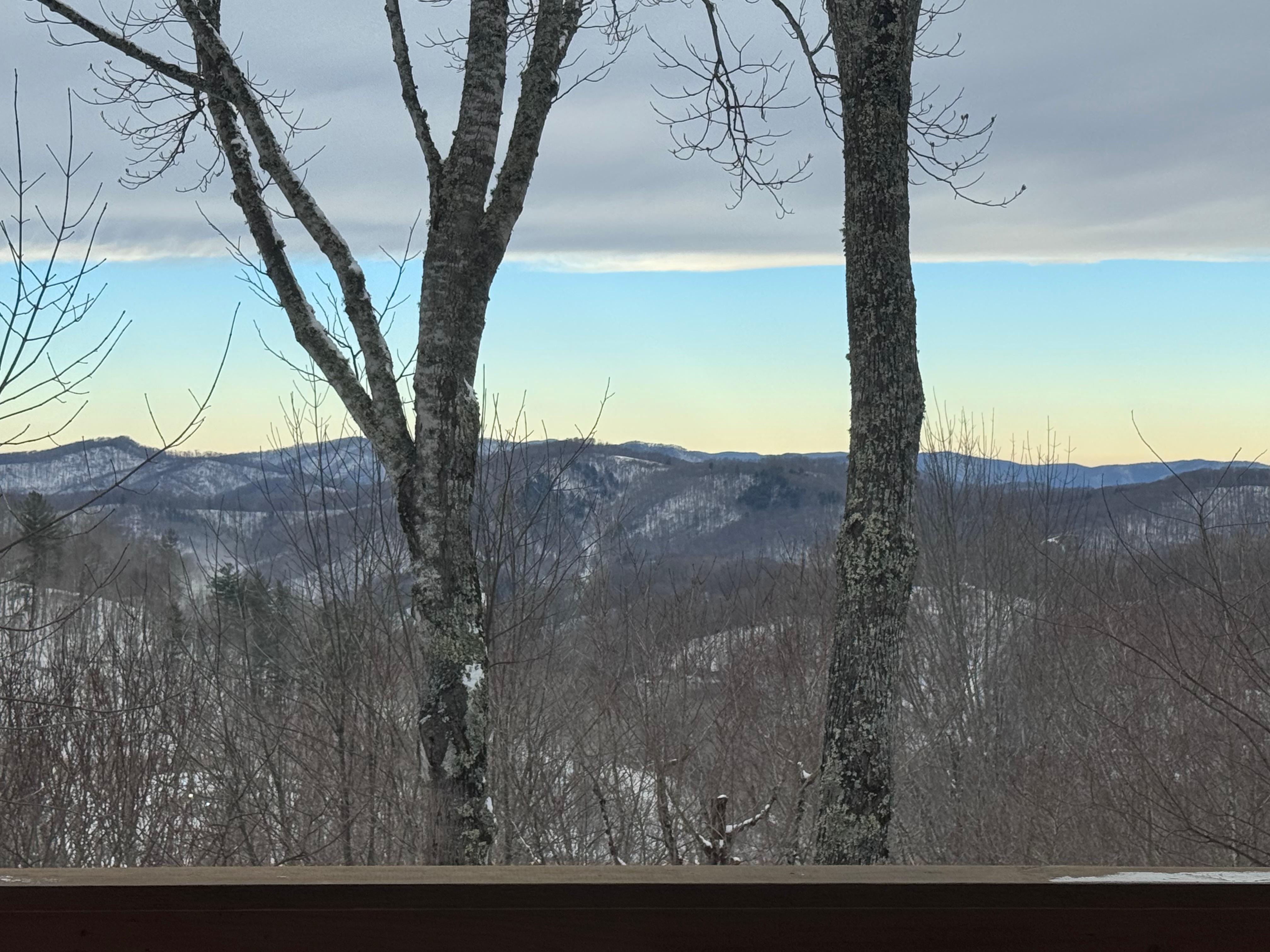 View from bedroom and living room 