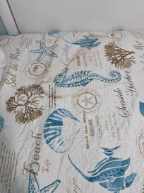 All the bedding was stained.