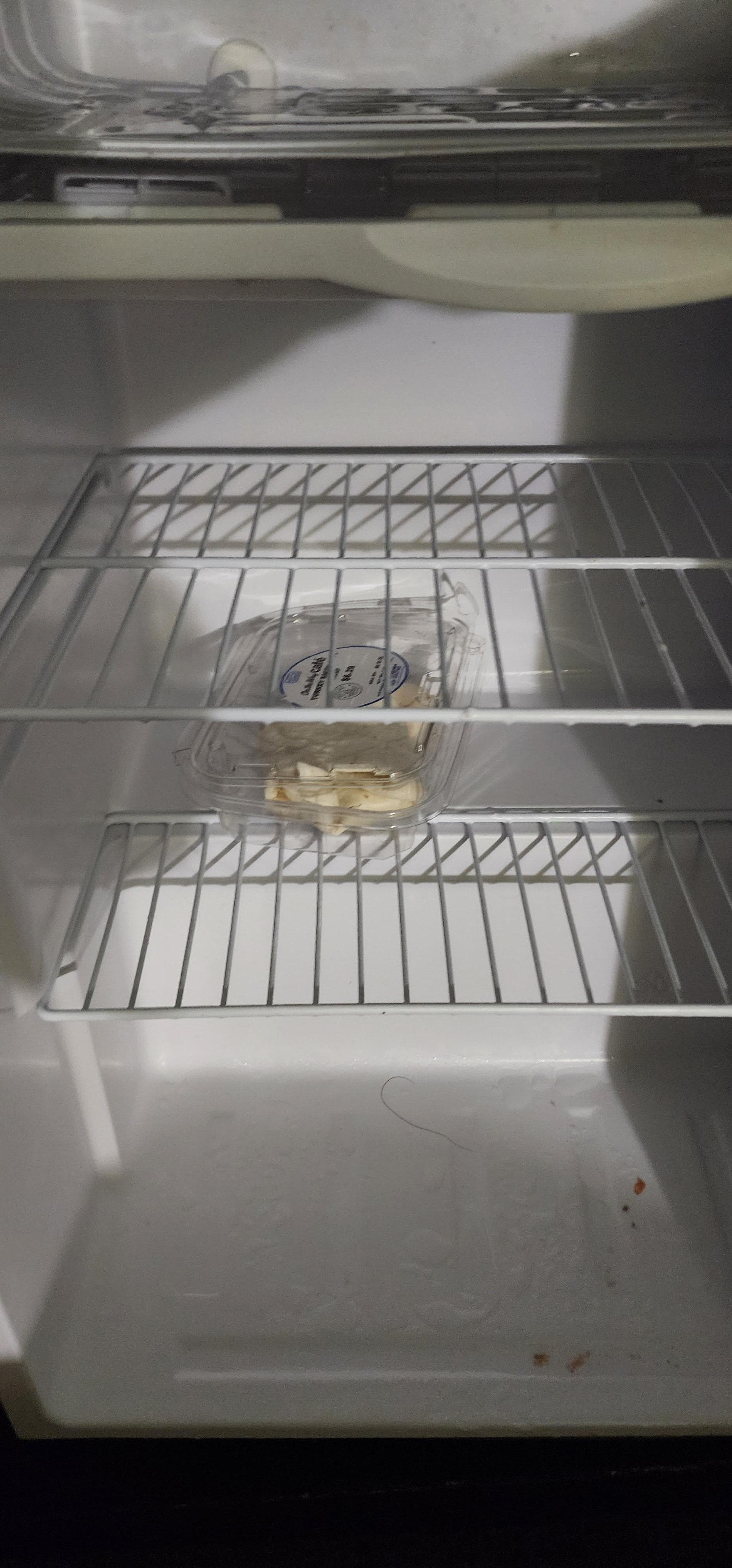 Left over food from the previous occupant.