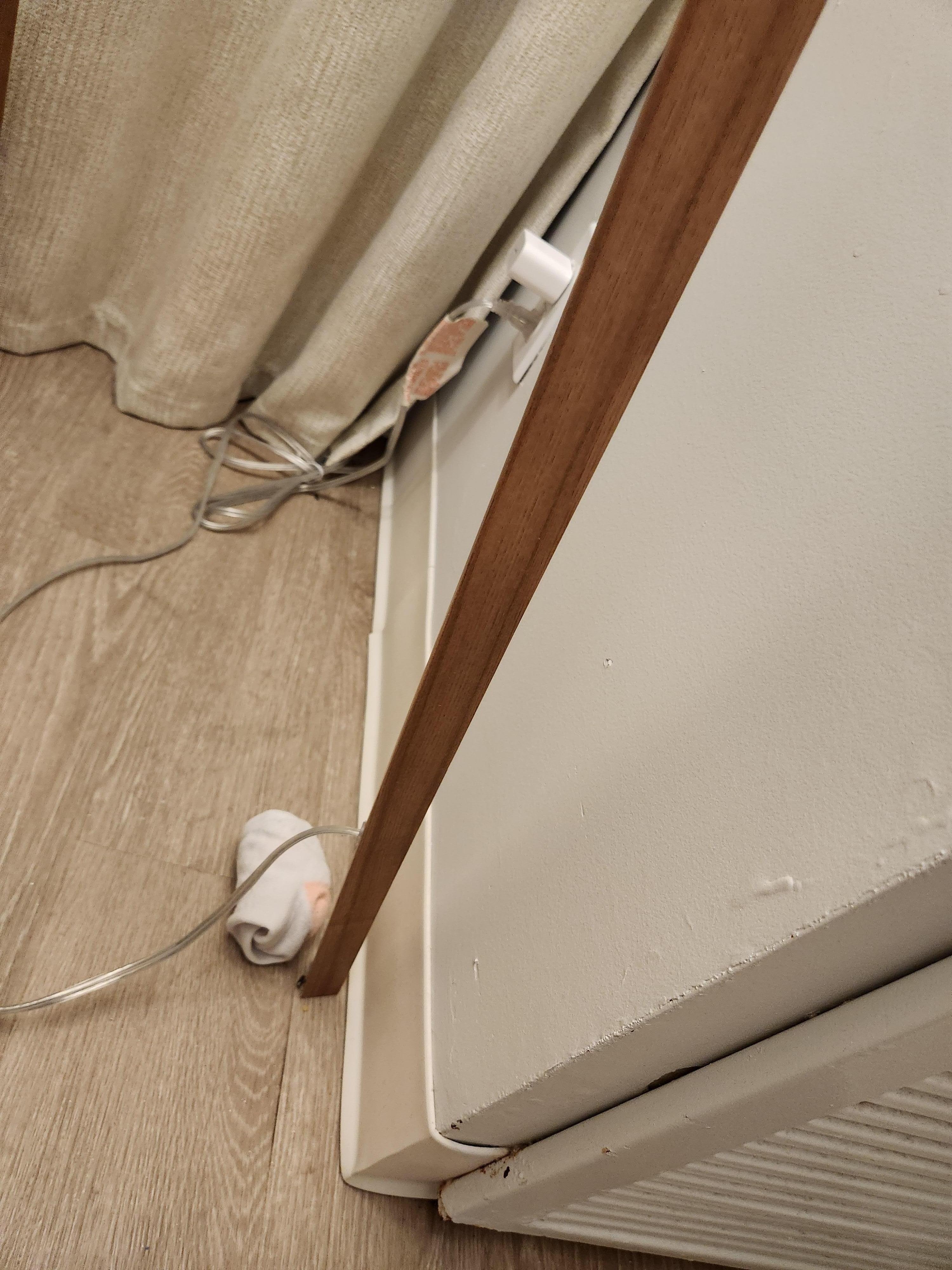 No one bother to clean the room or check if anything was behind room smell bad.I understand understaffed  but still goes to show they don't really clean this socks wouldn't be around if the floor was clean or mop they would have notice tissue was thr