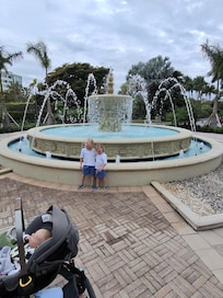 Boys love the fountains!